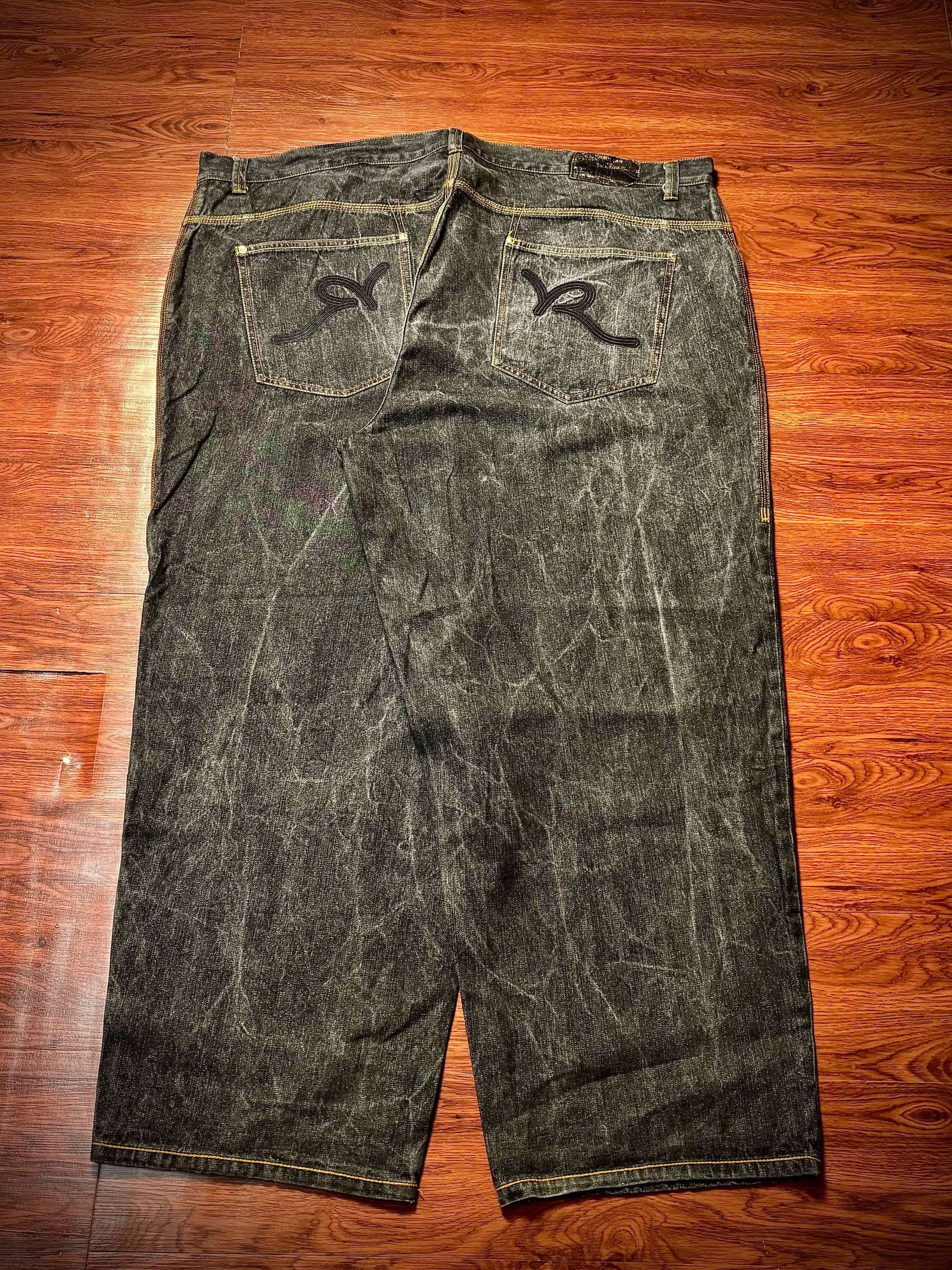 Rocawear Vintage 00s Roca wear Big R Black Wash Denim Pants Size US 44 / EU 60 - 1 Thumbnail