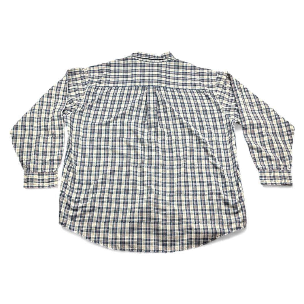 Bill Blass VINTAGE Bill Blass Shirt Plaid Button-Down Long Sleeve 2XL Navy Blue Casual Mens 90s Size US XXL / EU 58 / 5 - 3 Thumbnail