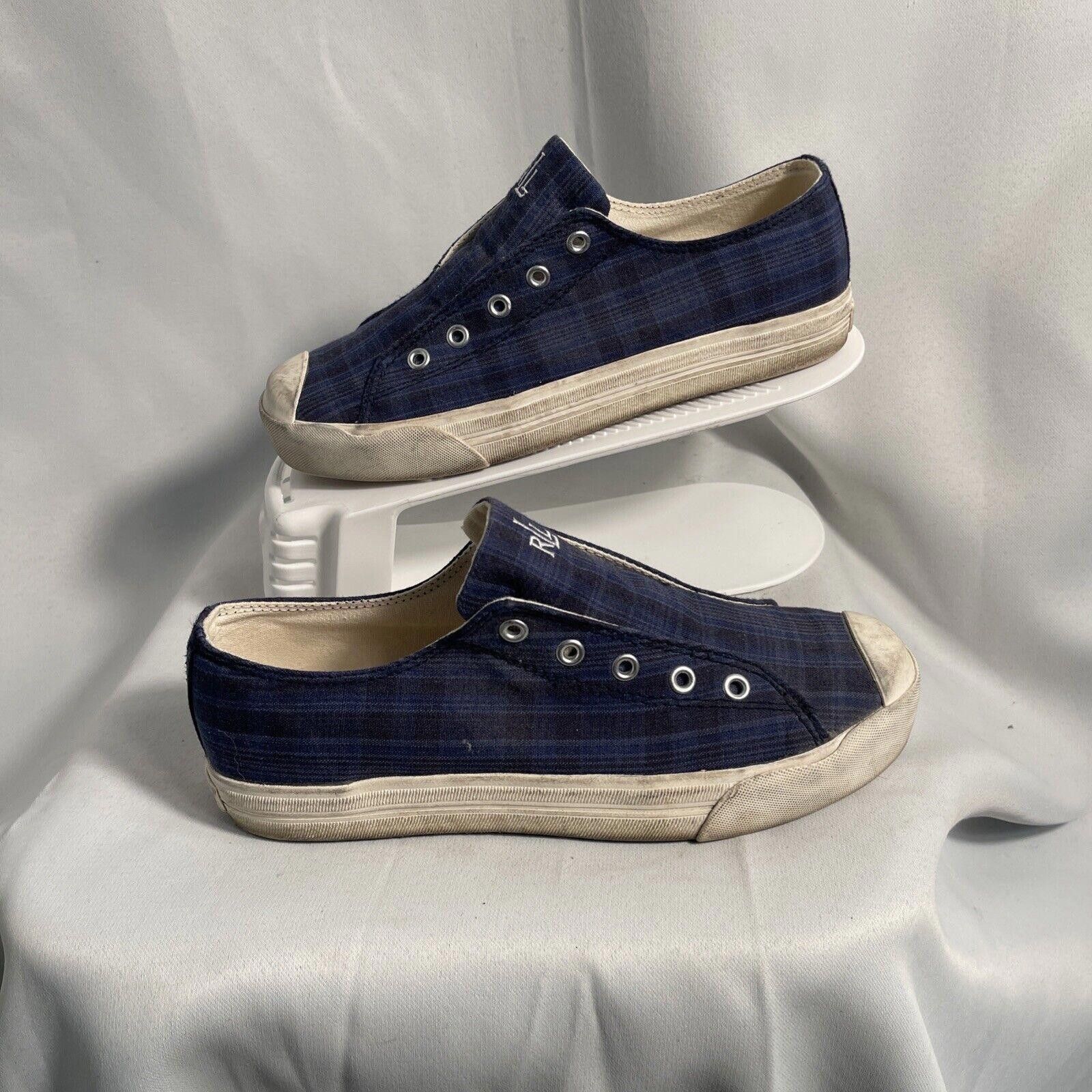 Lauren Ralph Lauren Lauren Ralph Lauren Women's Blue/Gr Plaid Canvas Shoes 6B Size US 6 / IT 36 - 2 Thumbnail