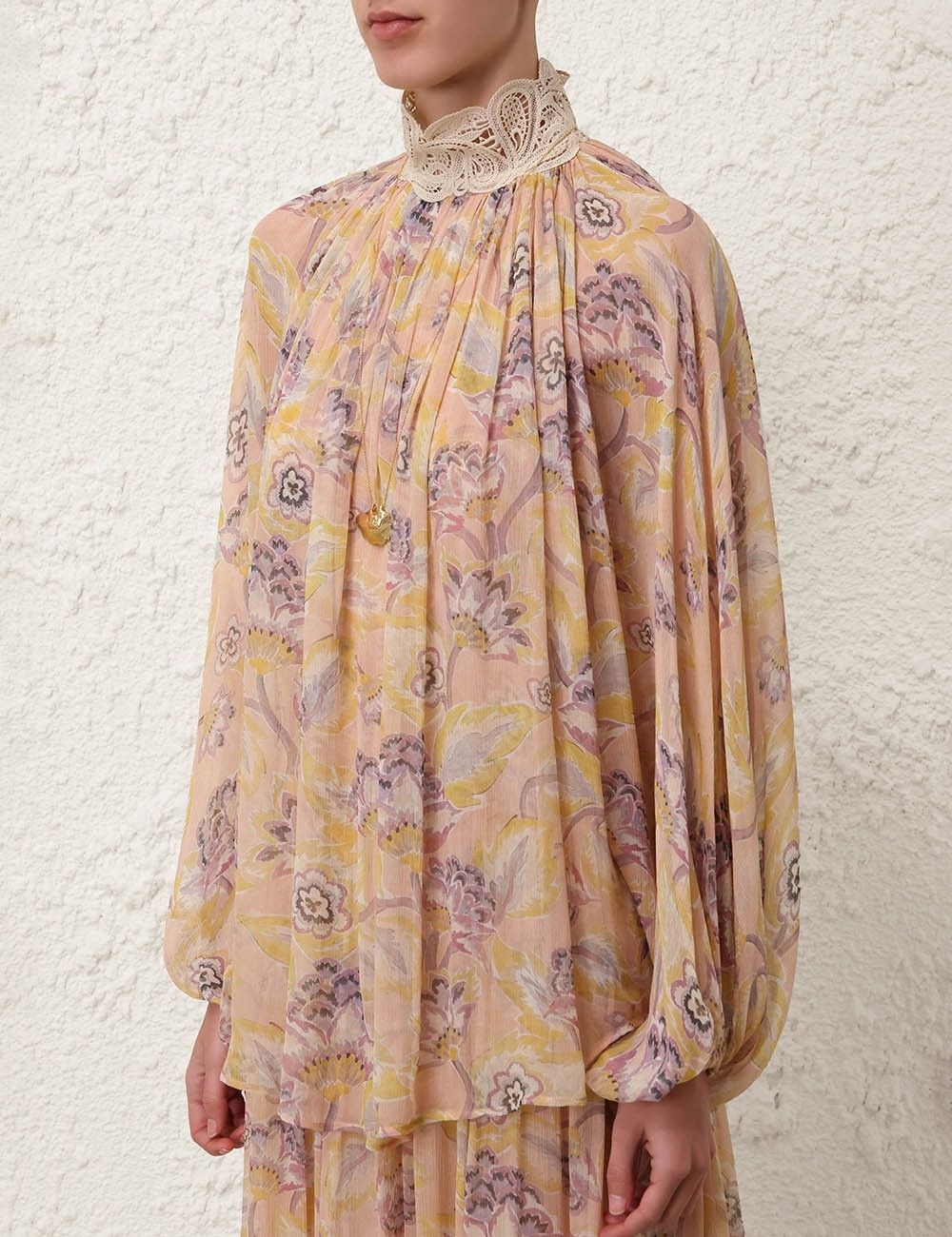 Zimmermann oc11z0825 Illustration Lace Edge Dress in Multicolor Size XS / US 0-2 / IT 36-38 - 5 Thumbnail