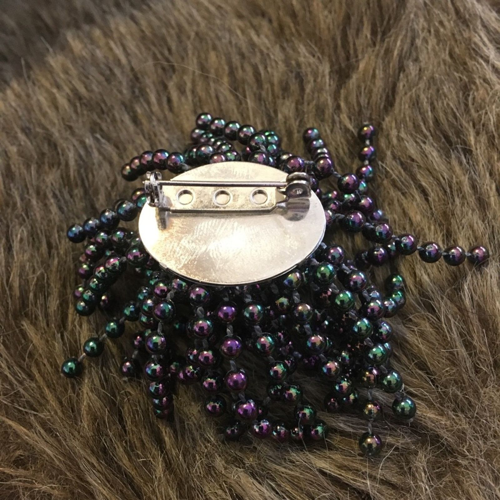Vintage Vintage 80s peacock bead cluster brooch Size ONE SIZE - 3 Thumbnail