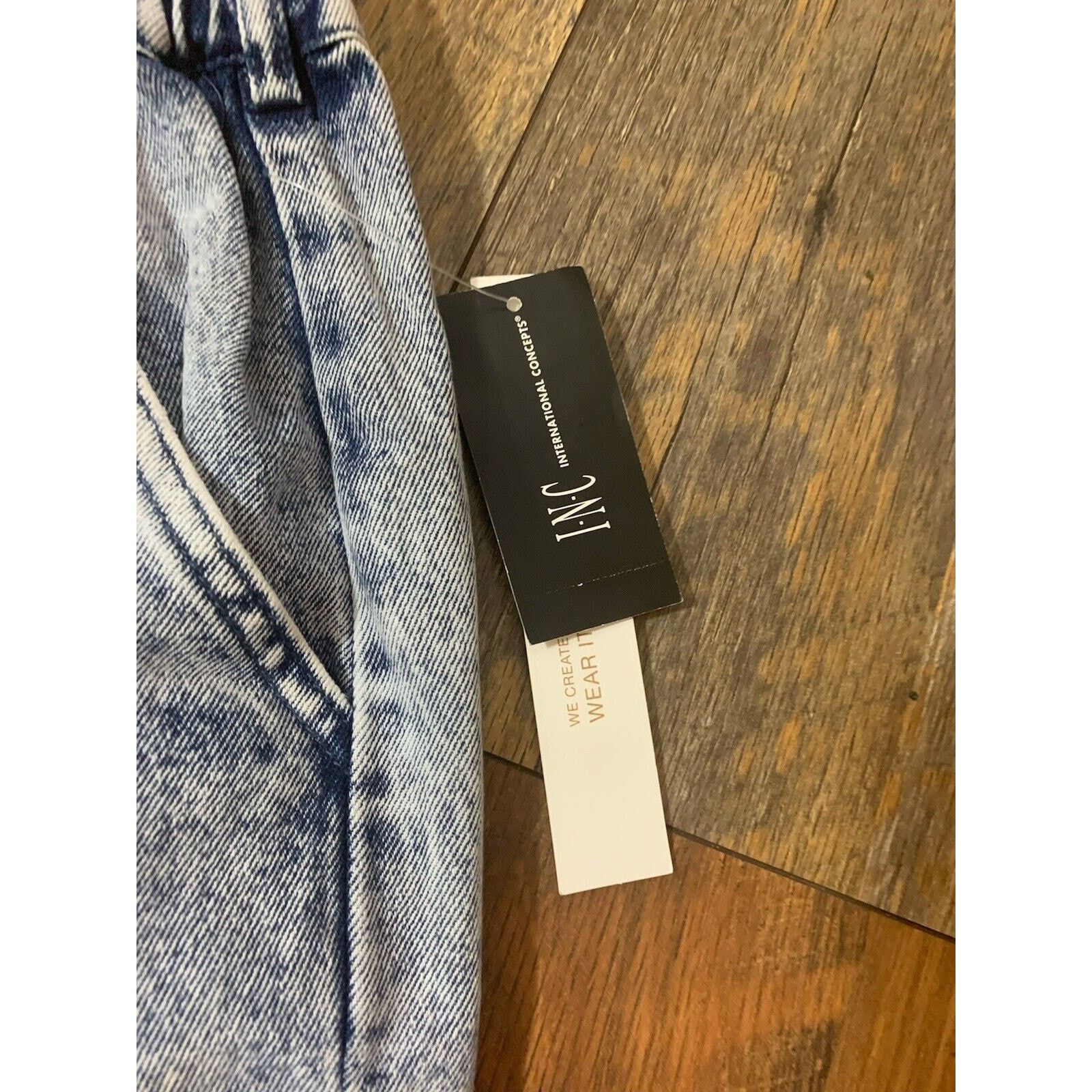 Other CULPOS X INC Paper Bag Waist Acid Wash Jeans Size 10 NWT Size 32" / US 10 / IT 46 - 4 Thumbnail