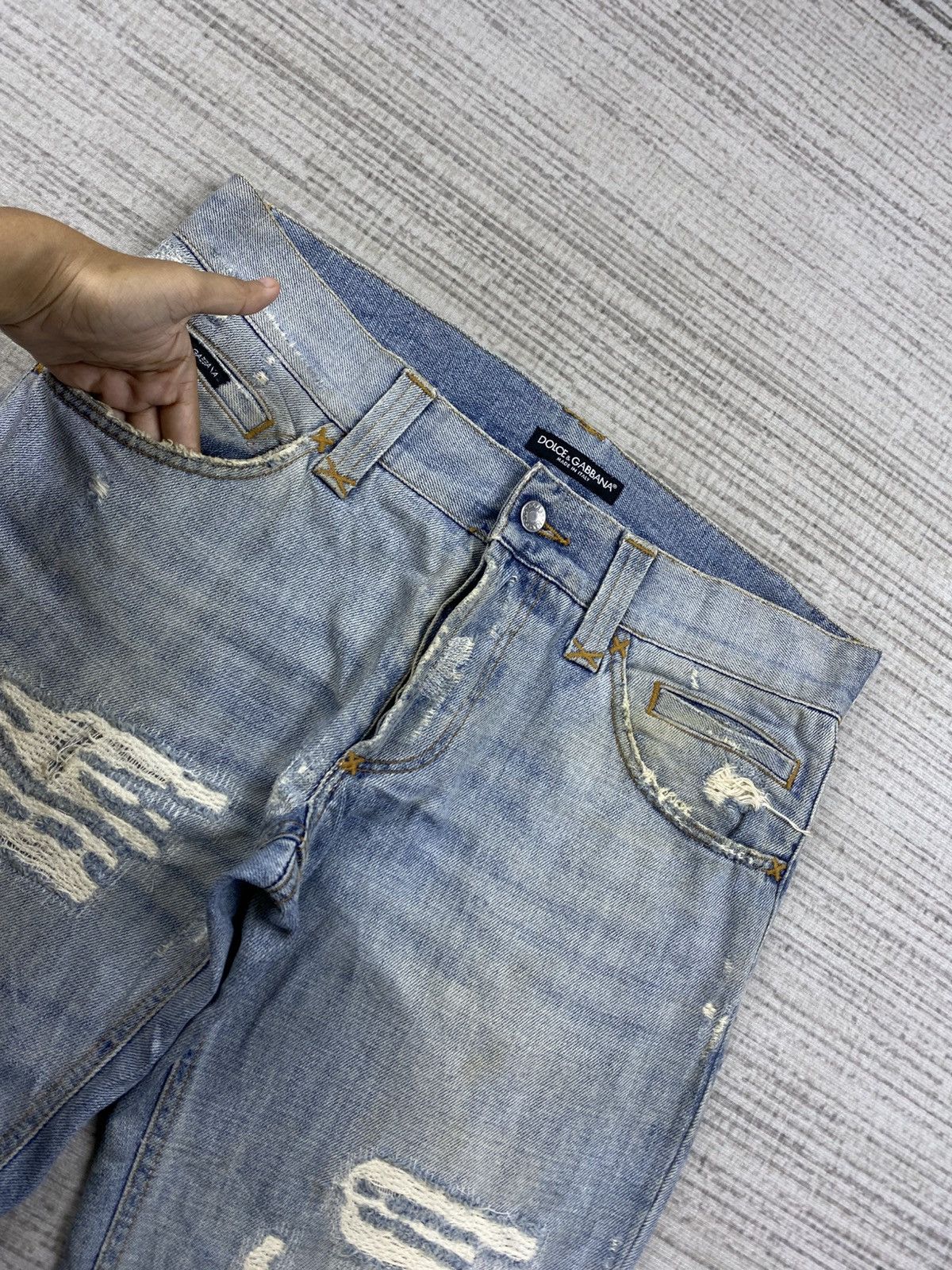 Dolce & Gabbana Vintage Dolce & Gabbana 14 Classic Distressed Denim Jeans Size US 32 / EU 48 - 10 Thumbnail