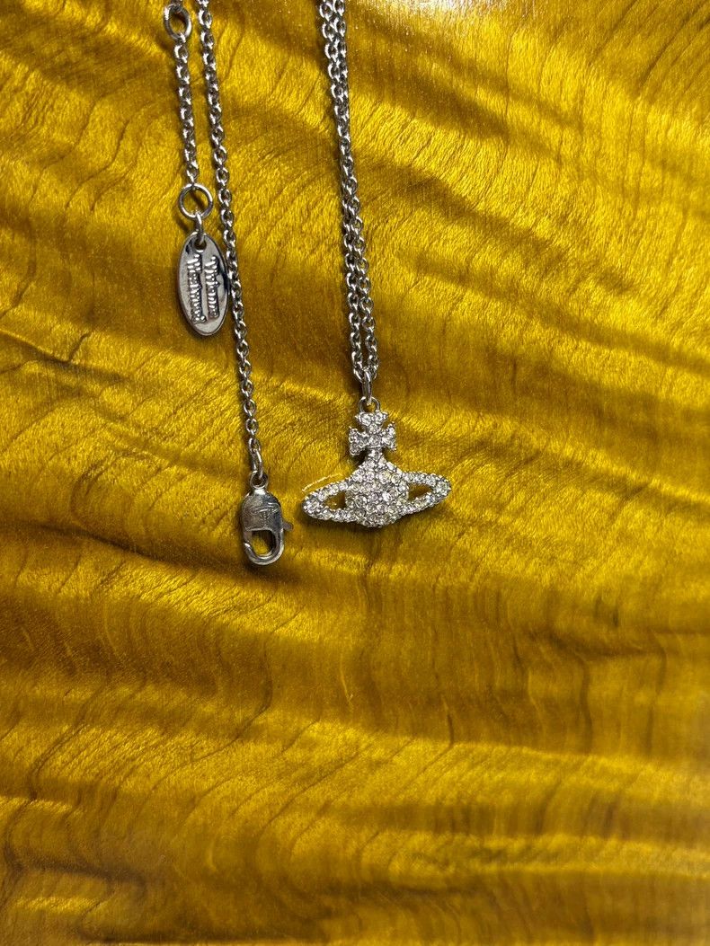 Vivienne Westwood Vivienne Westwood Graceful full diamond necklace-Silver Size ONE SIZE - 1 Thumbnail