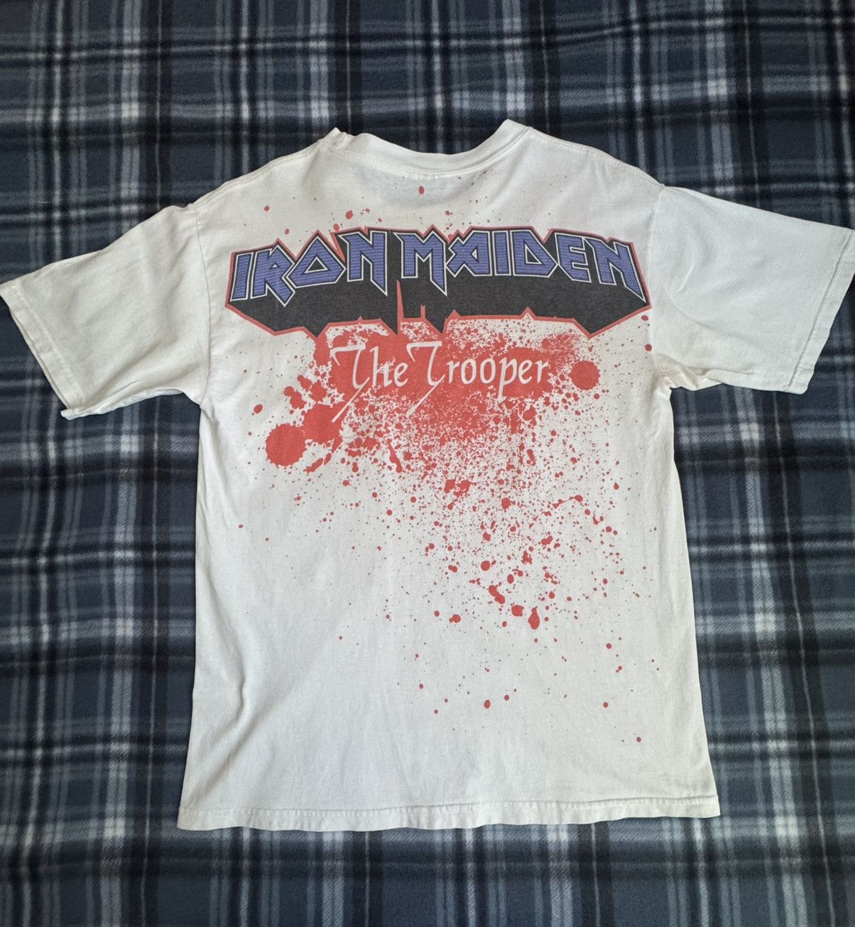 Gildan Iron Maiden The Trooper Big Print white t-shirt Size US M / EU 48-50 / 2 - 6 Thumbnail