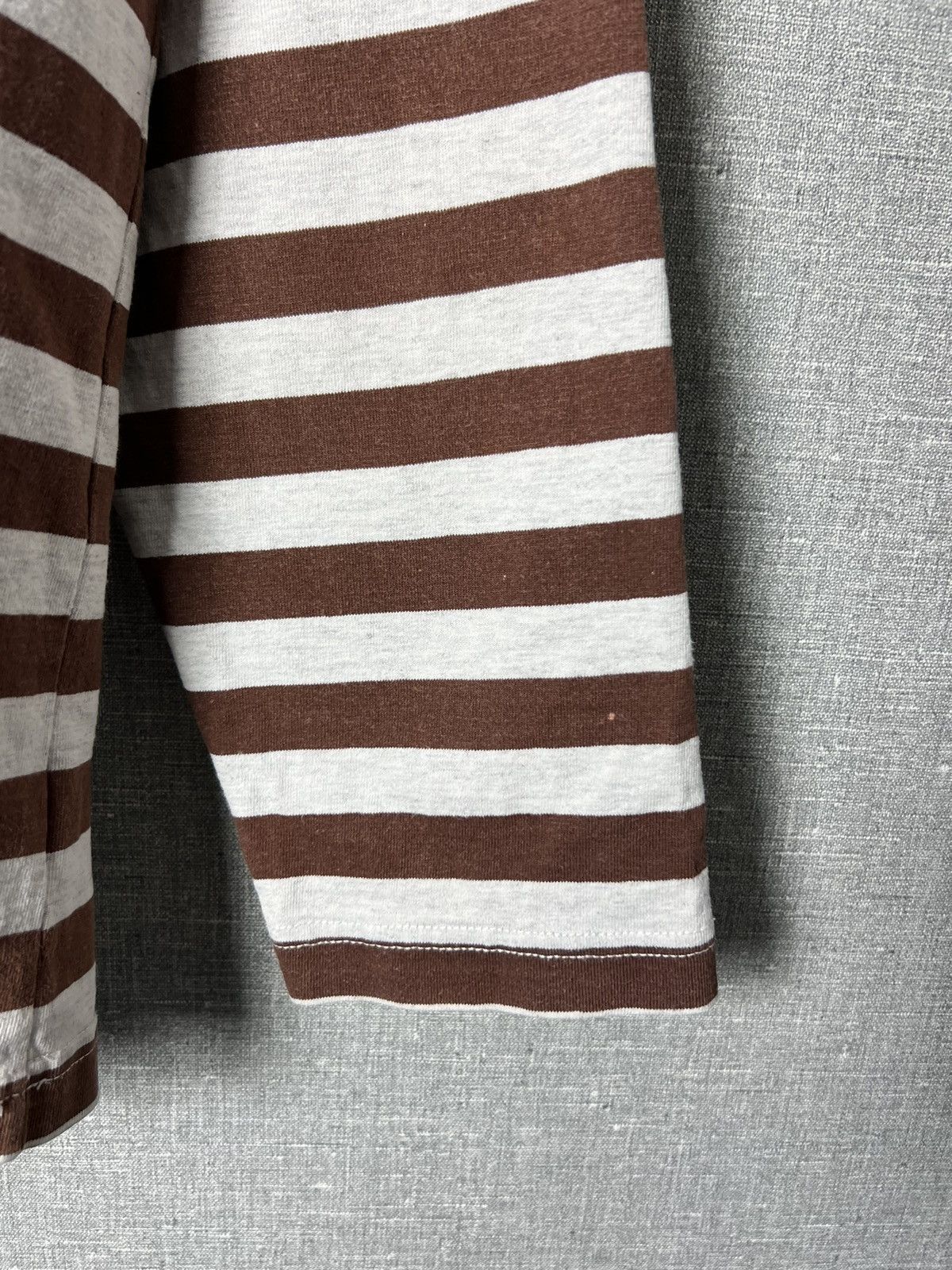 Guess Rare Vintage Guess Jeans USA Striped Long Sleeve Brown/Grey Size US L / EU 52-54 / 3 - 10 Thumbnail