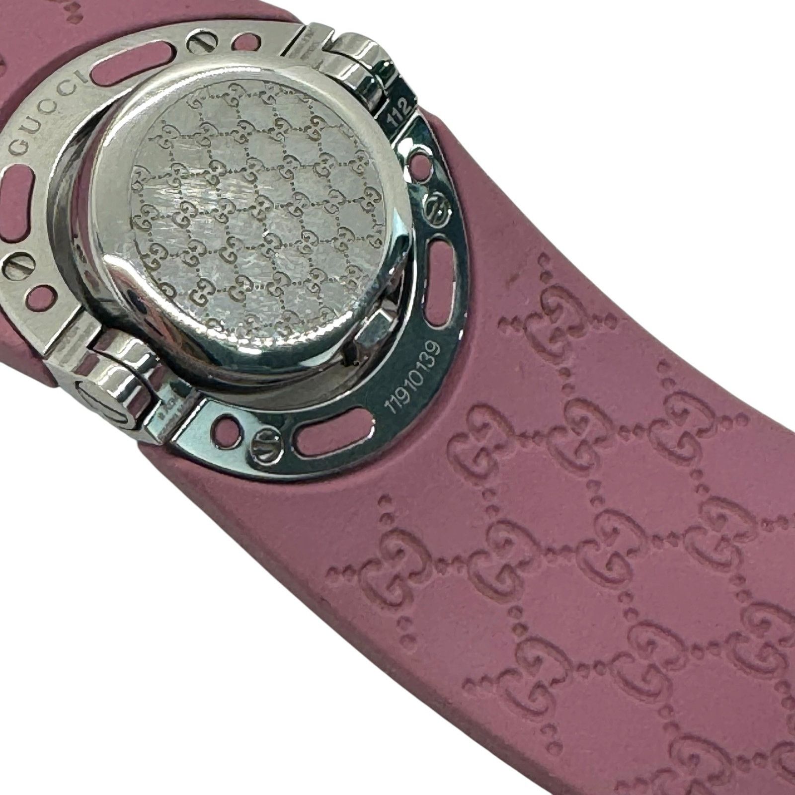 Gucci Gucci GG Twirl Pink Rubber Bangle Watch Size ONE SIZE - 16 Thumbnail