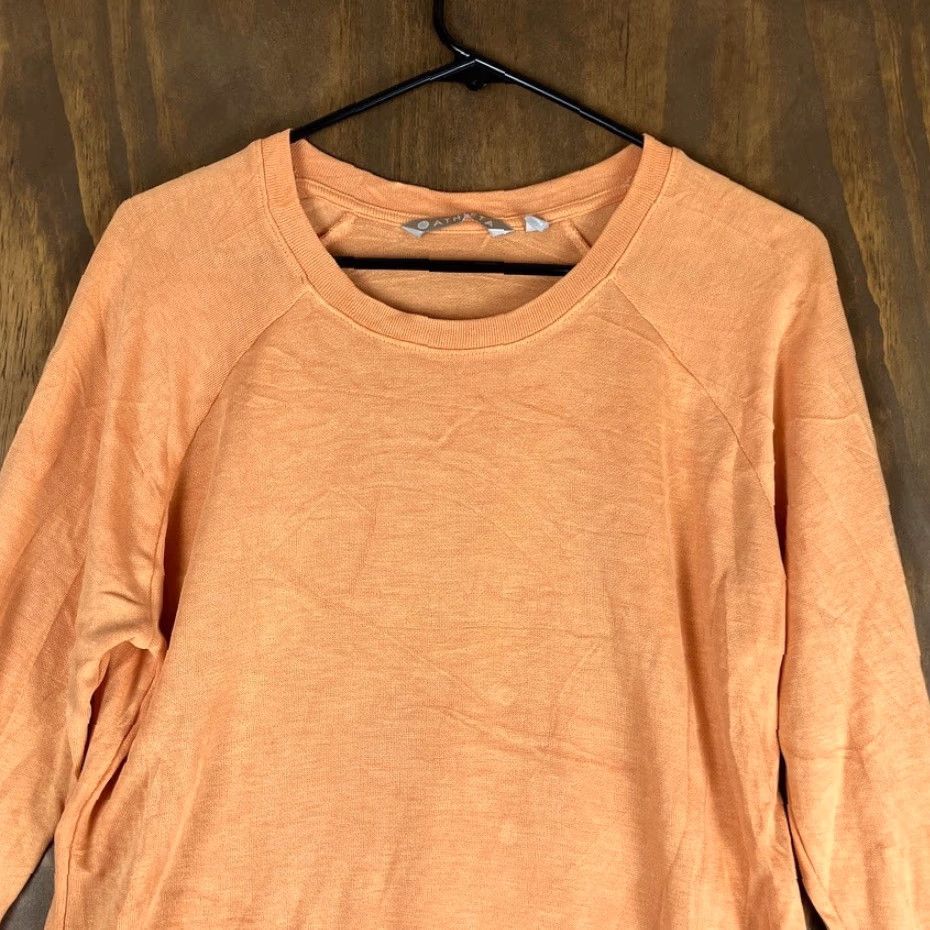 Athleta Athleta Sweater Orange Coaster Luxe Recover Modal Blend Small Womens Crew Neck Long Sleeve Pullover Knit Solid Fall Winter Casual Workwear Size S / US 4 / IT 40 - 2 Thumbnail