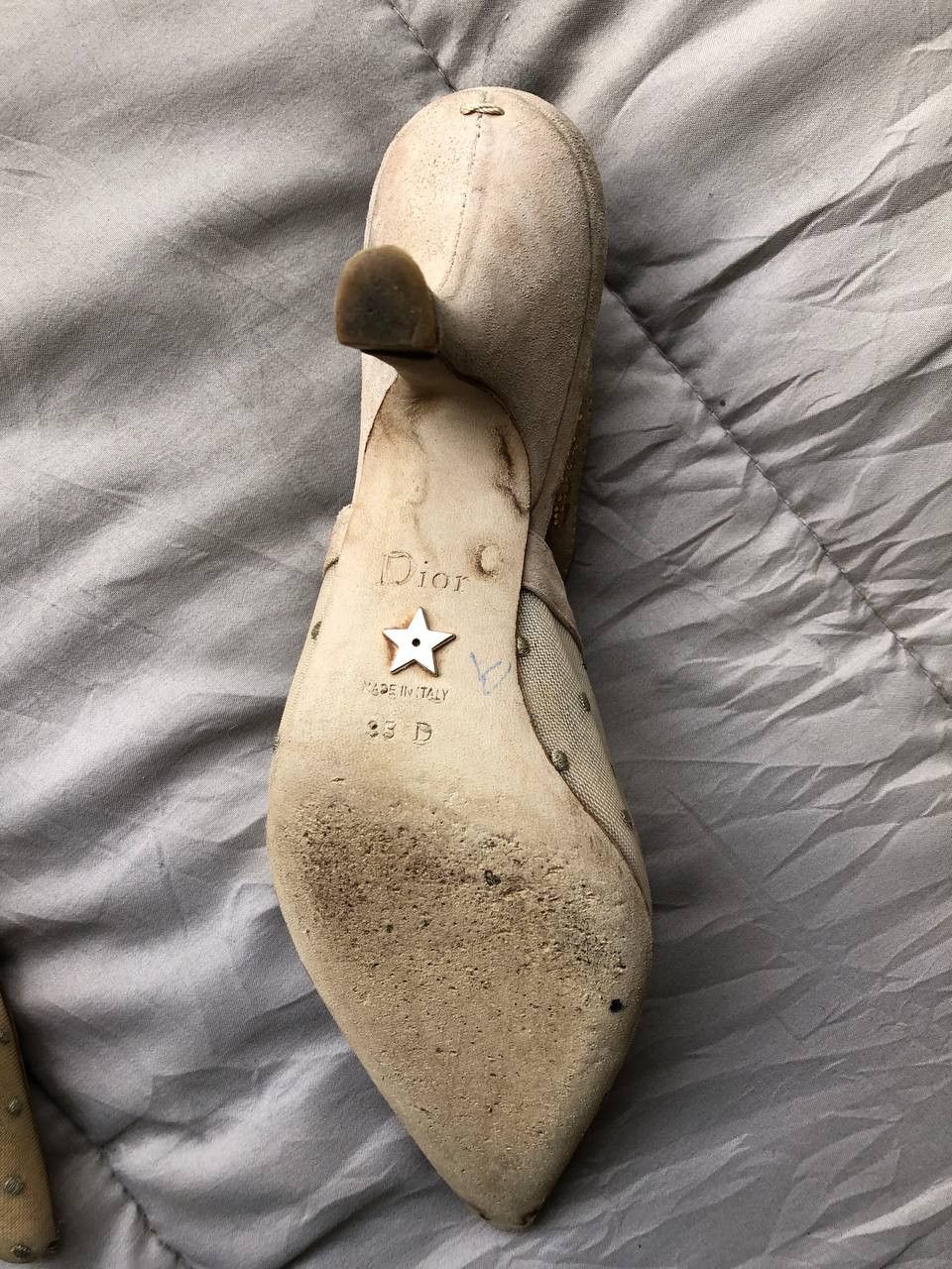 Dior Christian Dior kitten heels in beige Size US 5 / IT 35 - 7 Thumbnail