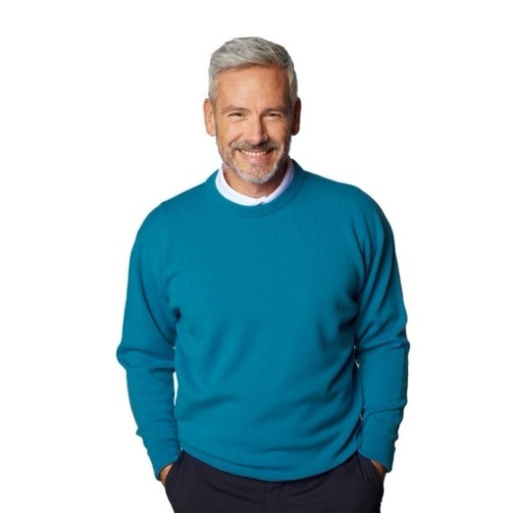 Pringle Of Scotland James Pringle Easy Care Teal Crewneck Jumper Sweater Size M Size US M / EU 48-50 / 2 - 1 Thumbnail