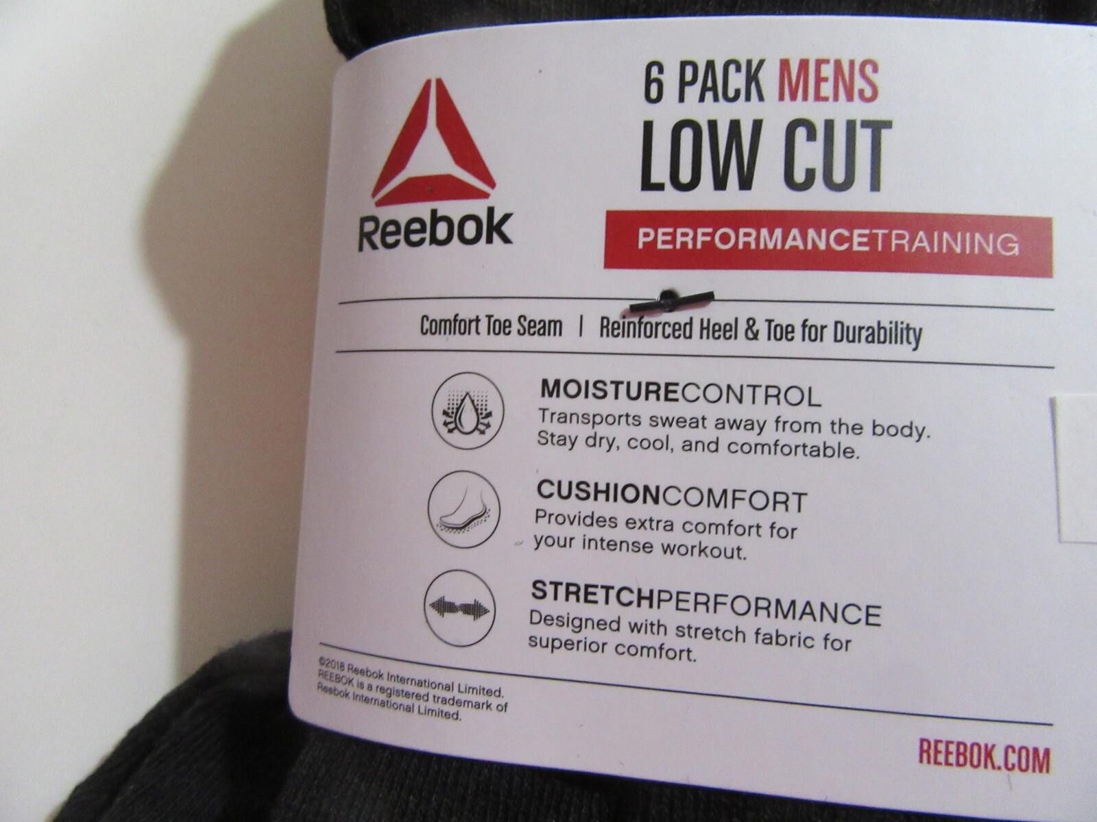 Reebok Men's Reebok Low Cut Socks Comfort Stretch Control Pack of 6 Size ONE SIZE - 3 Thumbnail