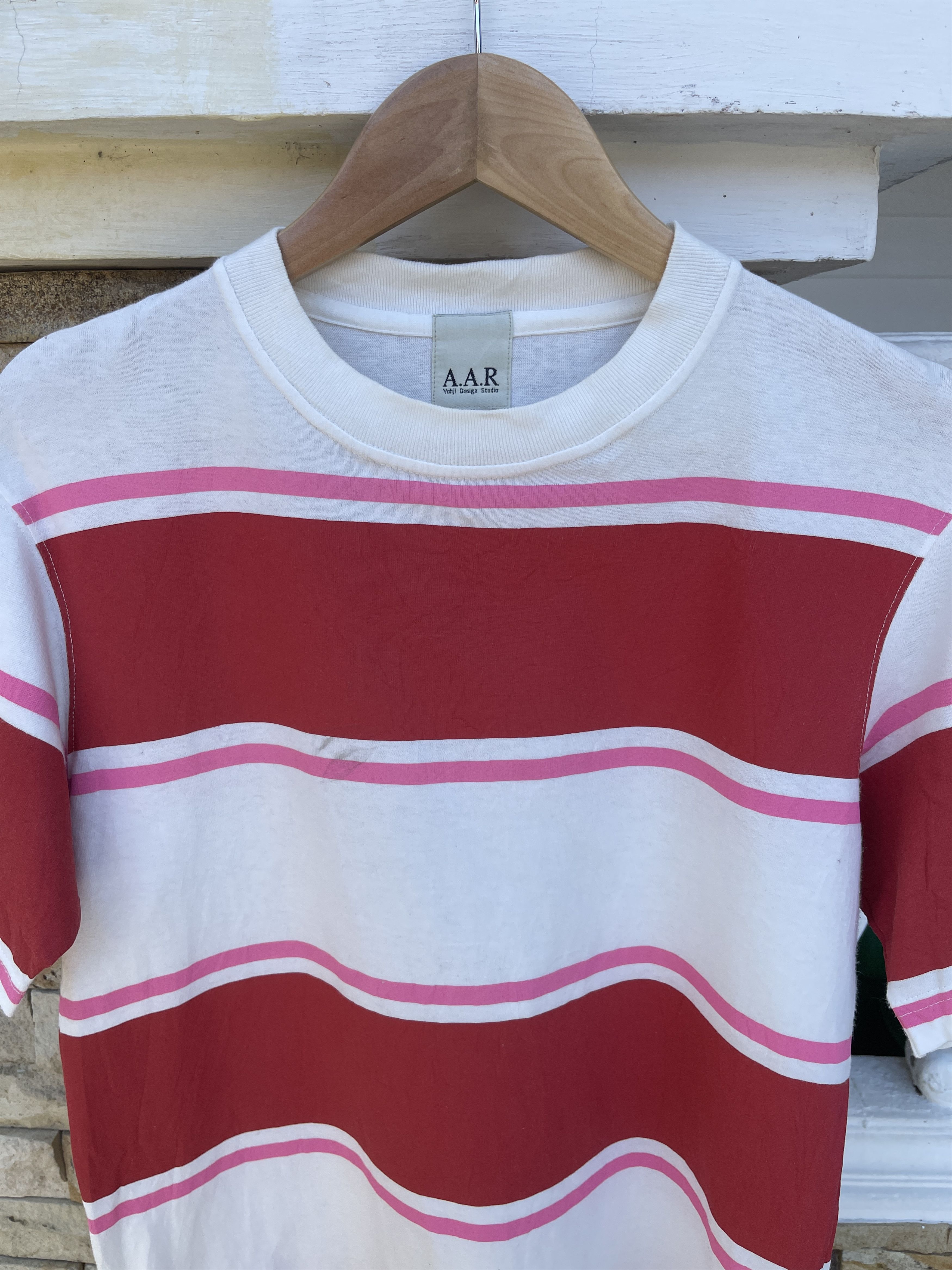 Yohji Yamamoto Rare🔥Vintage AAR Yohji Yamamoto Striped T-Shirt Size US M / EU 48-50 / 2 - 2 Thumbnail