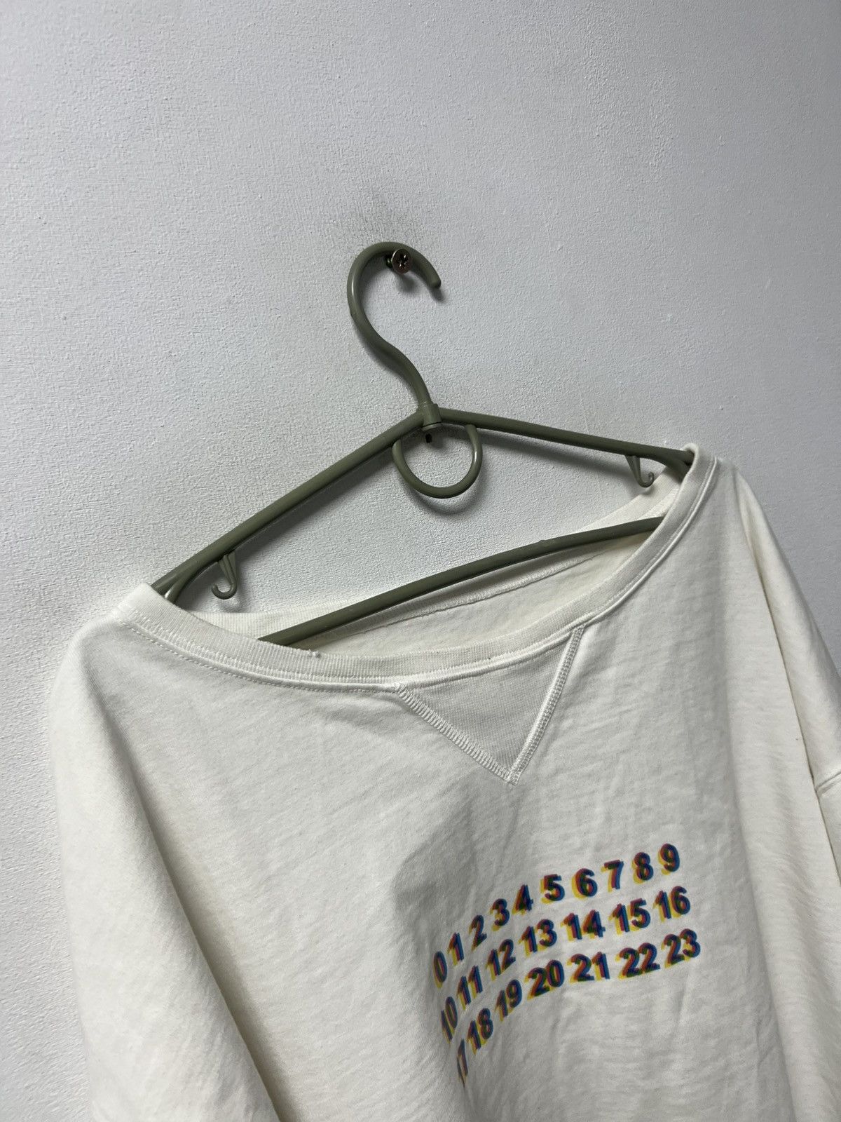 Maison Margiela Maison Margiela Big Logo Sweatshirt Luxury White Mens Size US S / EU 44-46 / 1 - 4 Thumbnail
