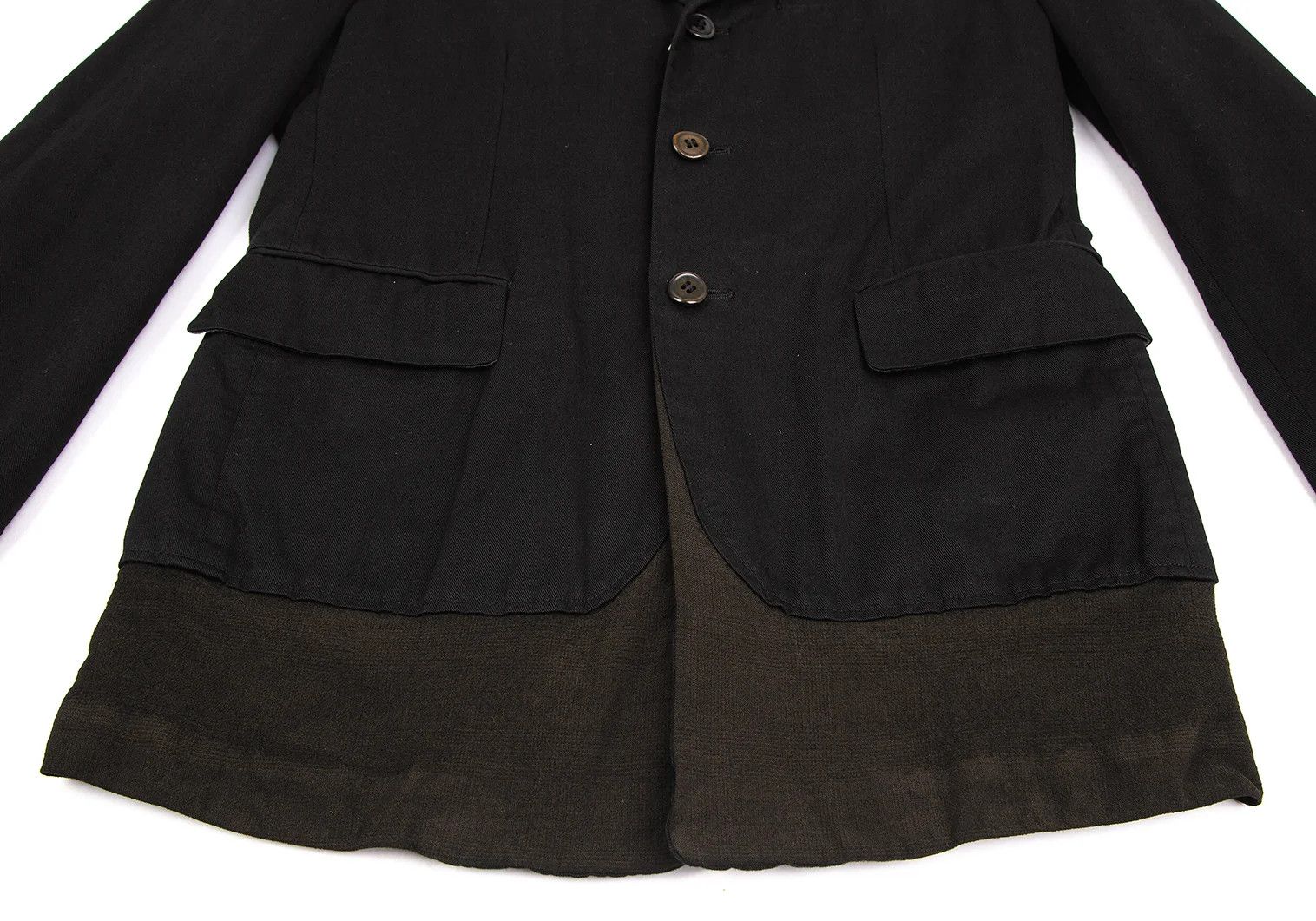 Comme des Garcons Homme Plus Ever Green Product Dyed Docking Jacket in Black Brown S Size US S / EU 44-46 / 1 - 11 Thumbnail