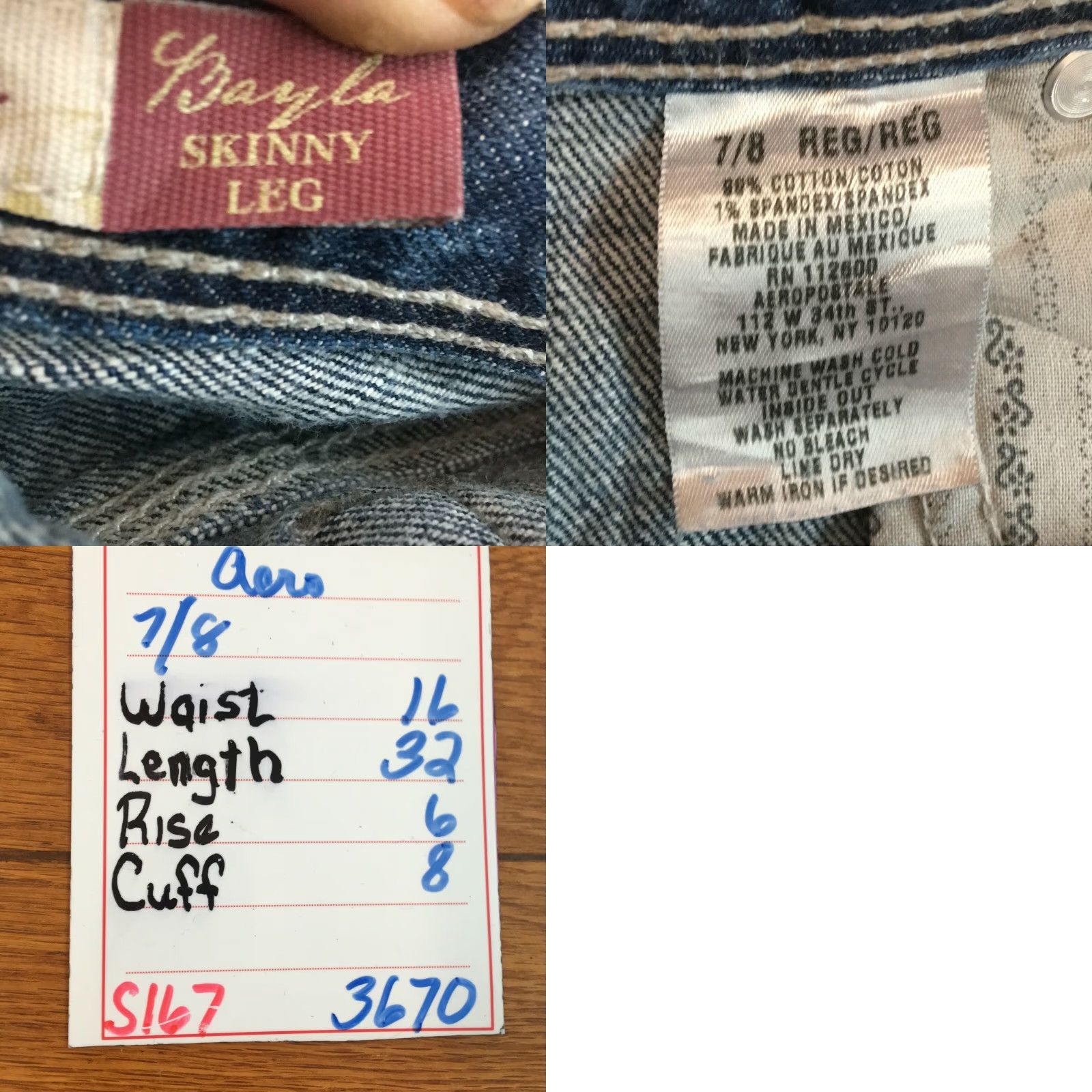Aeropostale Aeropostale Womens Blue Skinny Jeans Size 7/8 Regular Fit Denim 5-Pocket Comfort Stretch Size 28" / US 6 / IT 42 - 8 Thumbnail