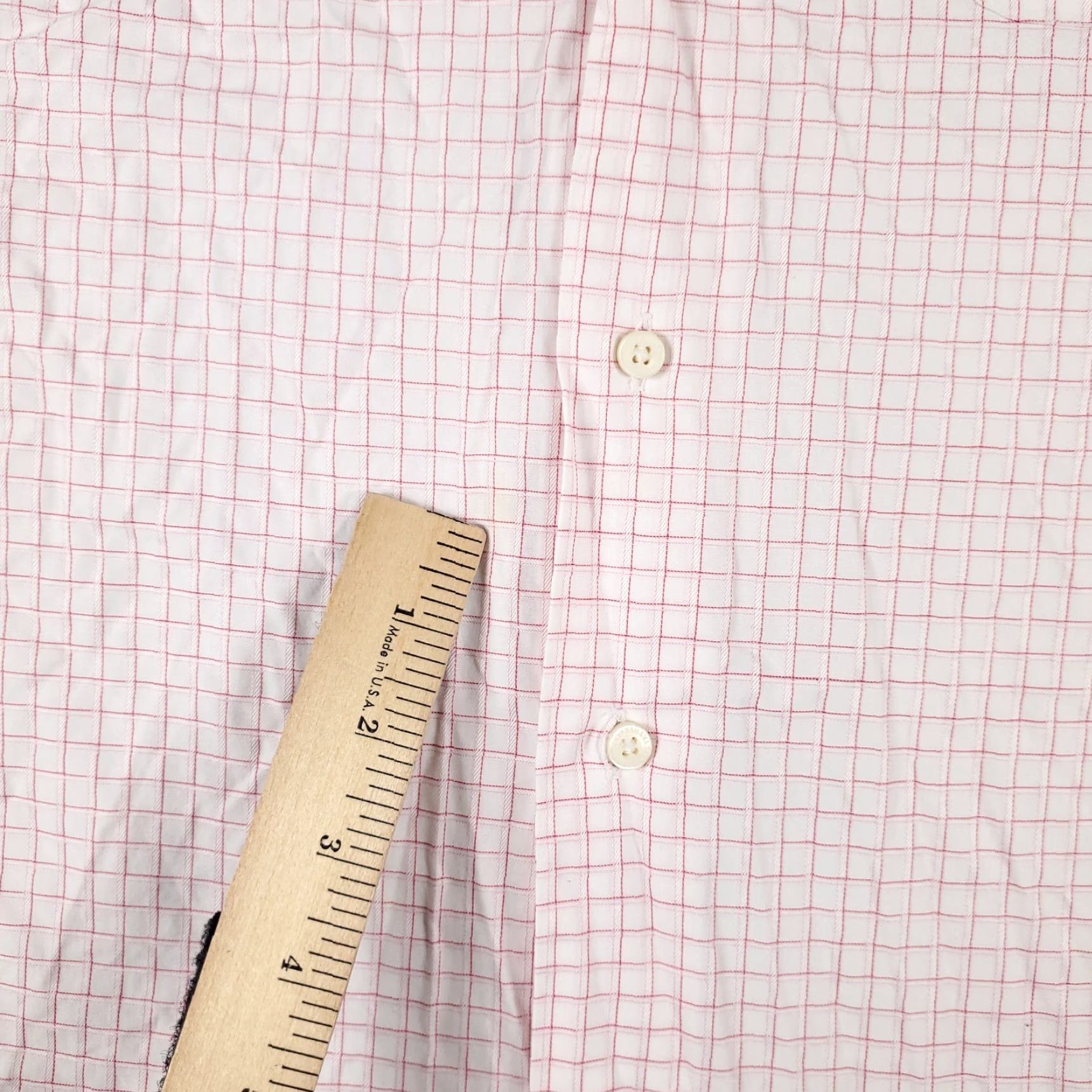 Tommy Bahama Tommy Bahama Shirt Mens 17.5 Pink Check Long Sleeve Button Up Cotton Size 46R - 3 Thumbnail