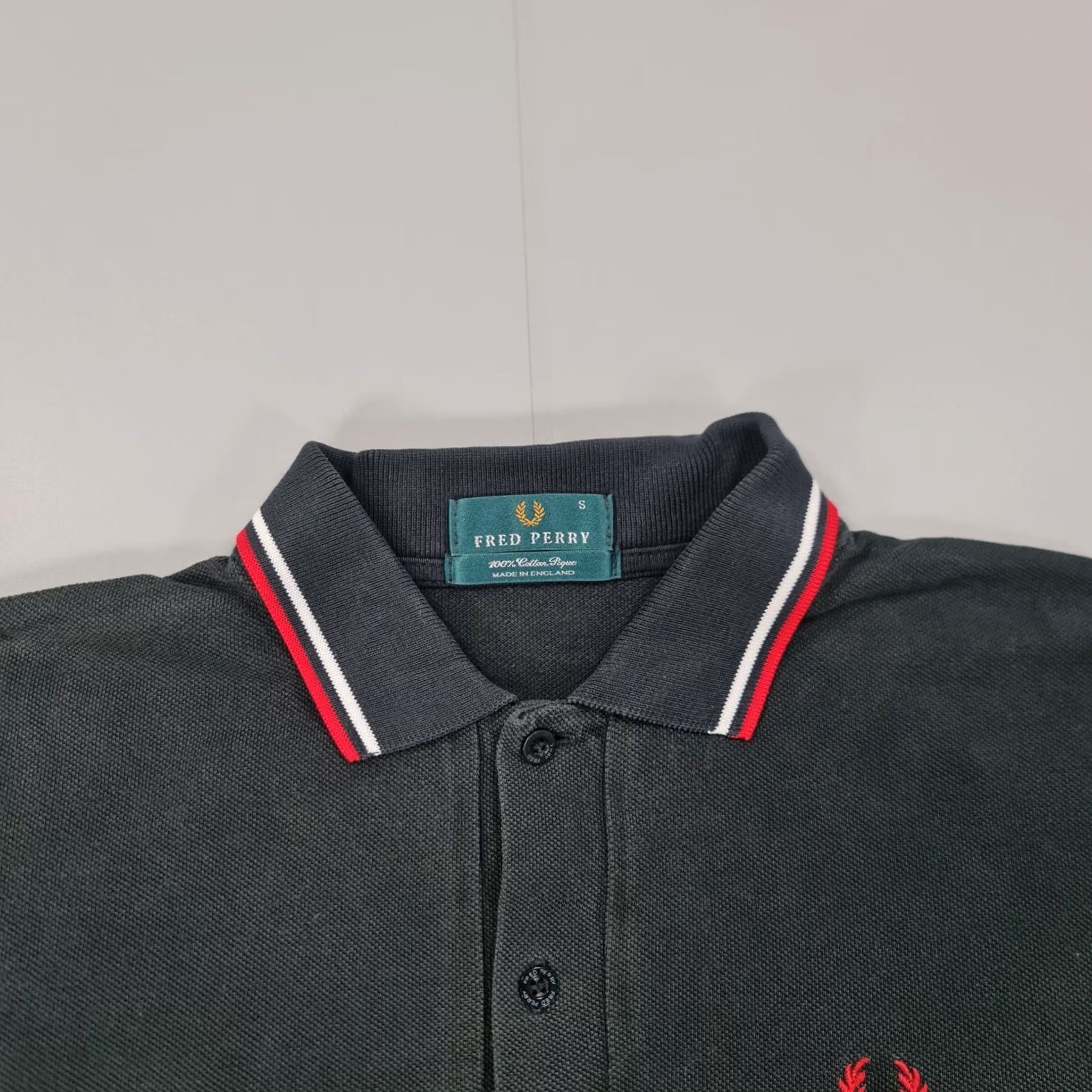 Fred Perry Fred Perry Mens Polo Shirt Black Small Tipped Neck Pique Cotton Made In England Size US S / EU 44-46 / 1 - 2 Thumbnail