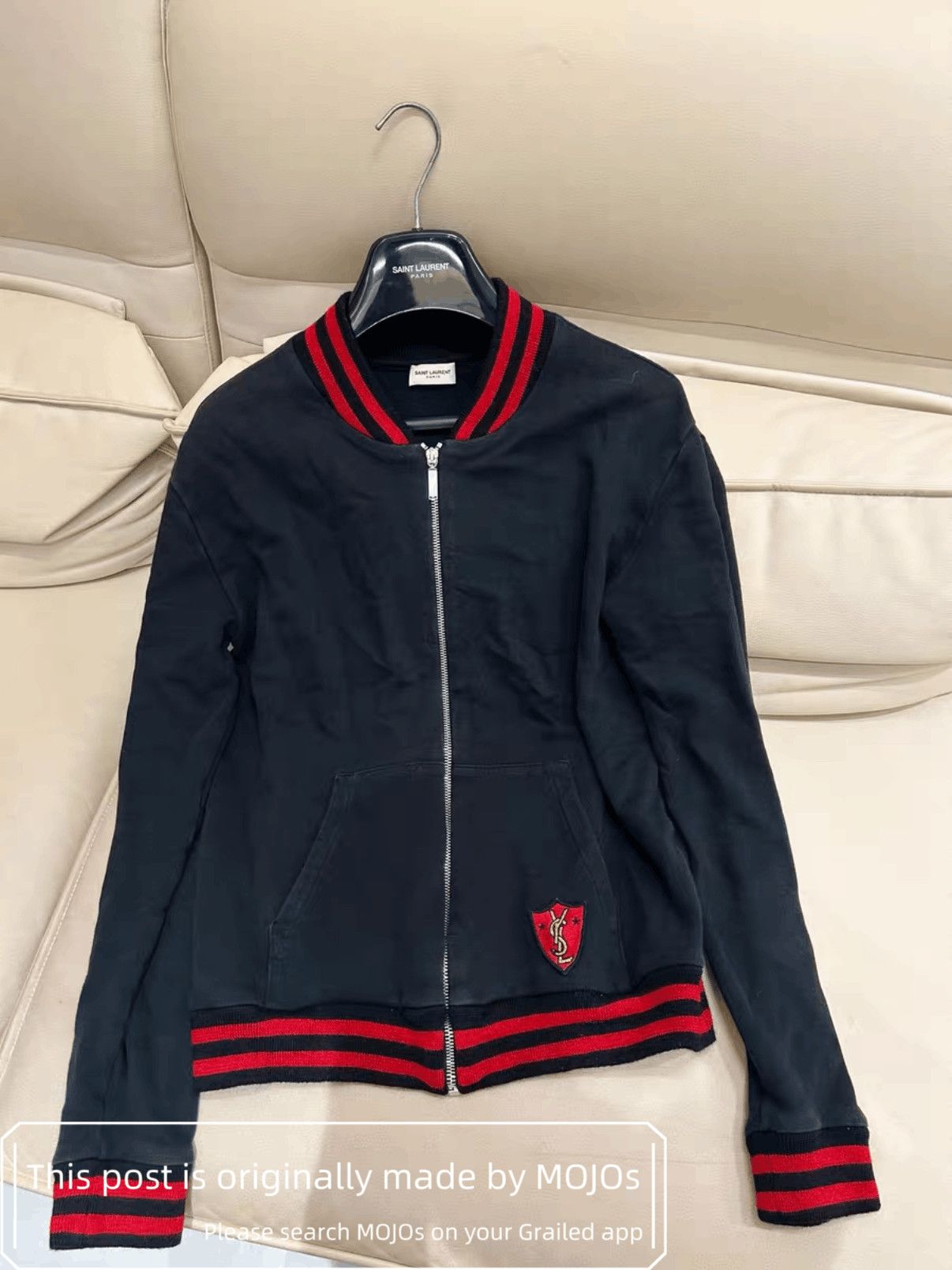 Saint Laurent Paris Sz M Saint Laurent Paris 17AW YSL Badge Sports Jacket mojos9 Size US M / EU 48-50 / 2 - 1 Thumbnail