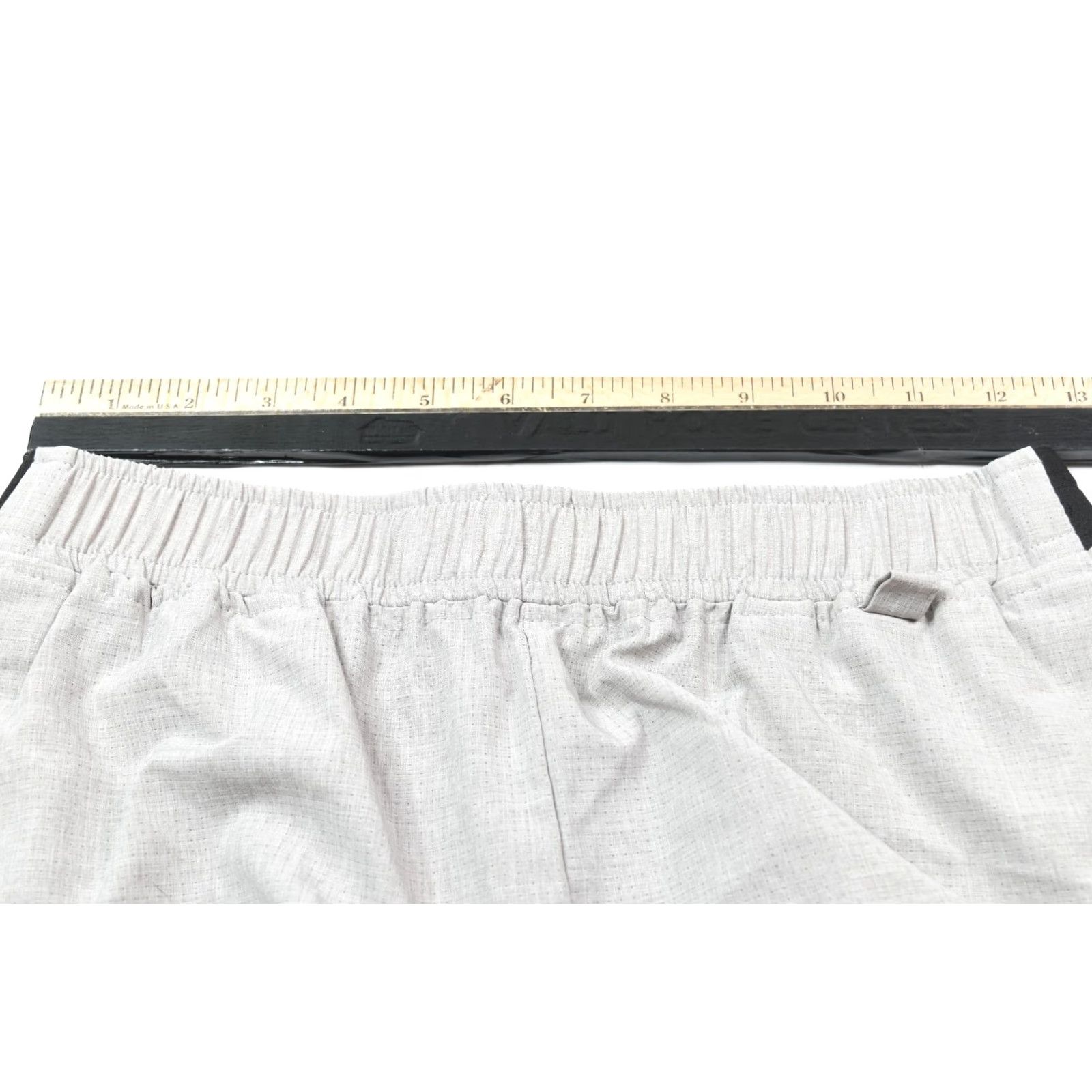 Vintage Flag nor Fail Gym Shorts Mens Small Gray Lightweight Stretch 8" Athletic Fit Size US 29 - 7 Thumbnail