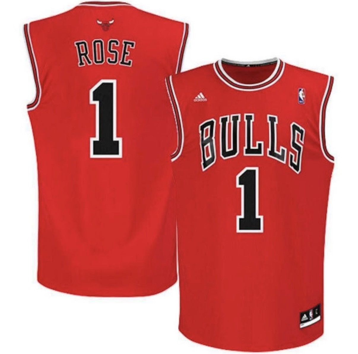 NBA NBA Adidas Chicago Bulls Derrick Rose #1 Basketball Jersey Size US L / EU 52-54 / 3 - 4 Thumbnail