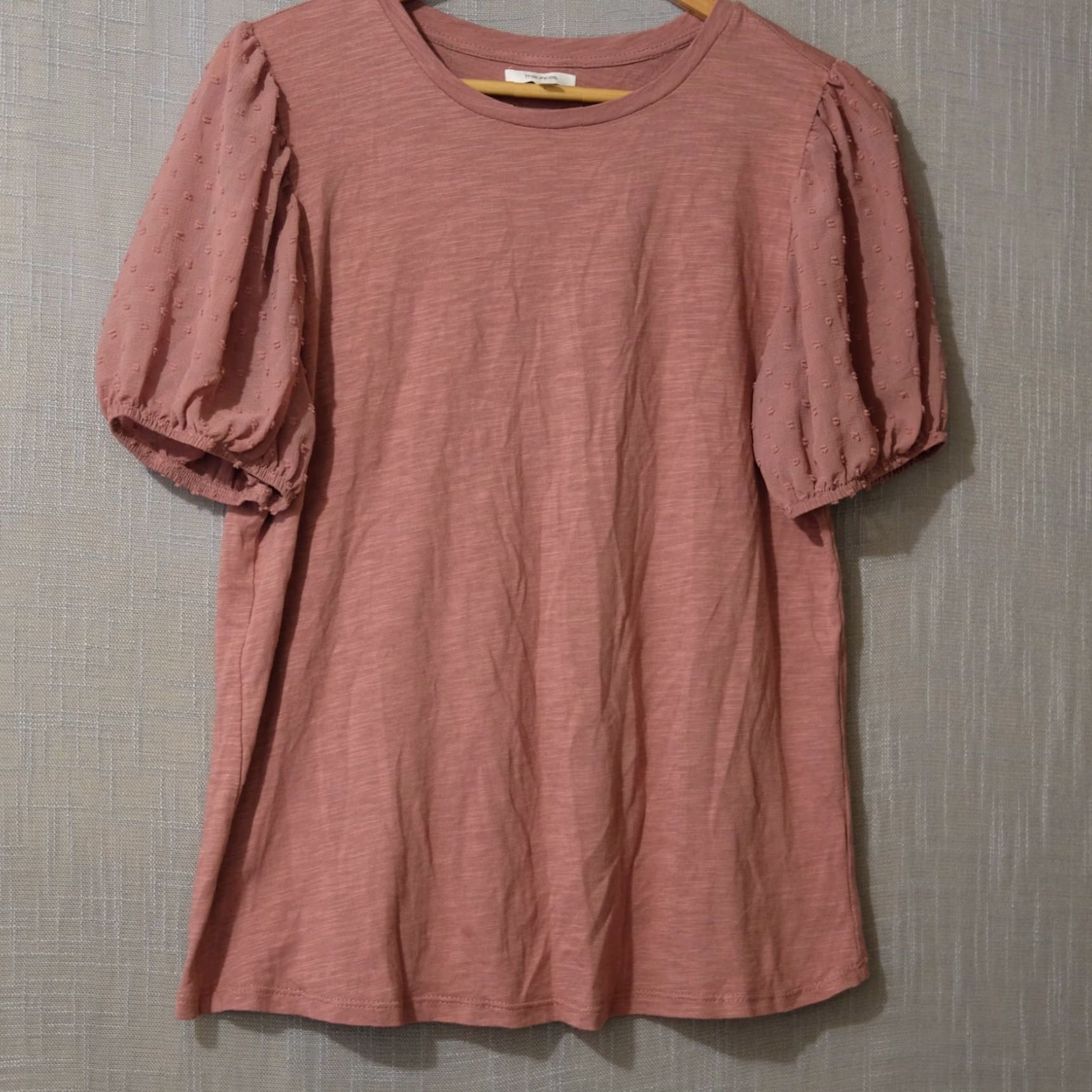 Vintage Maurices Top ShortSleeve Old Rose Pink Soft Stretch Women's L Shirt Pink Lace 90s Rose Style Womens L Size L / US 10 / IT 46 - 2 Thumbnail