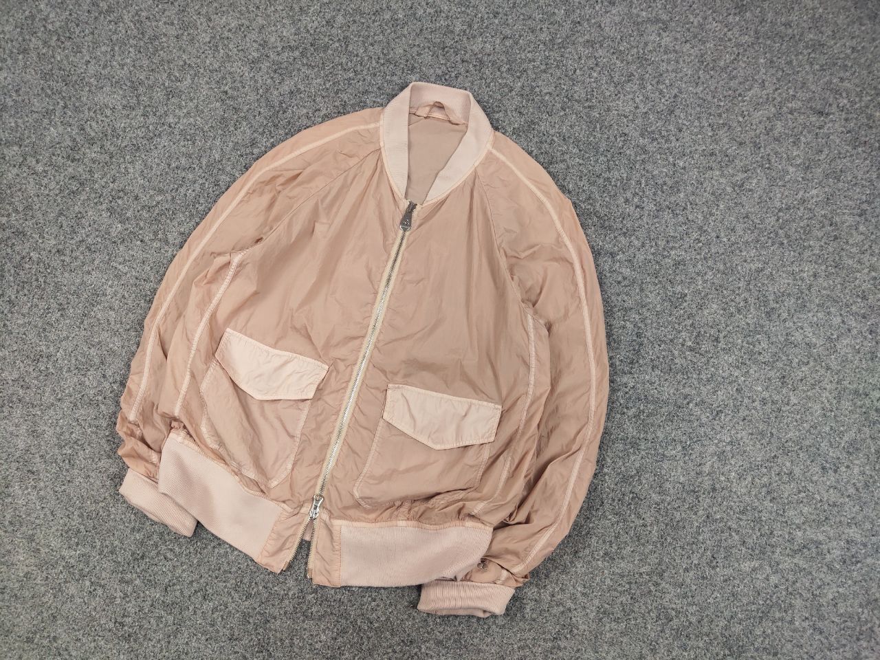 Peuterey Peuterey Designer Nylon Light Beige Bomber jacket Size M / US 6-8 / IT 42-44 - 3 Thumbnail