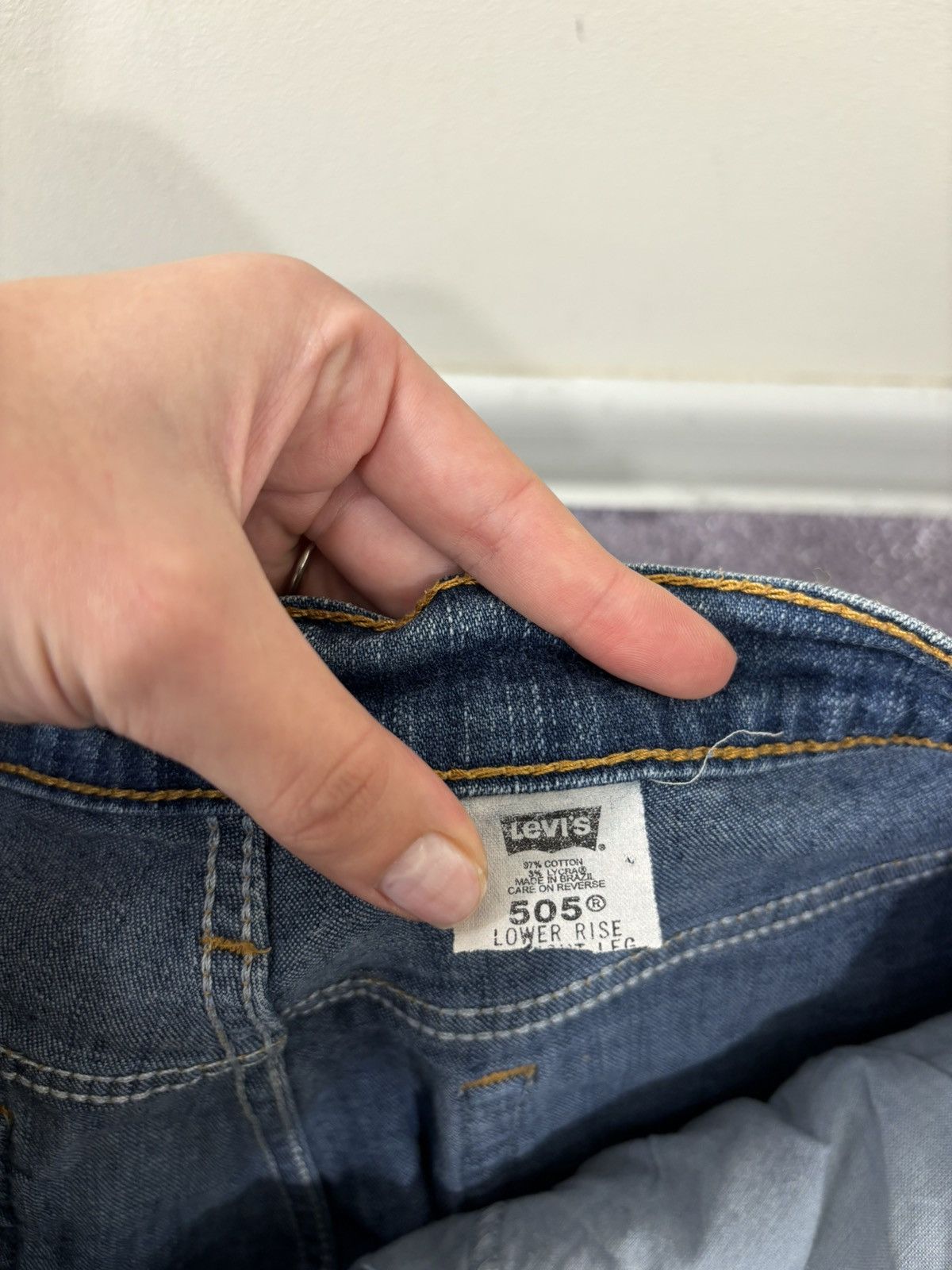 Levi's Vintage Levi’s 505 Paper Tag Straight Fit Blue Denim Jeans Size US 32 / EU 48 - 16 Thumbnail