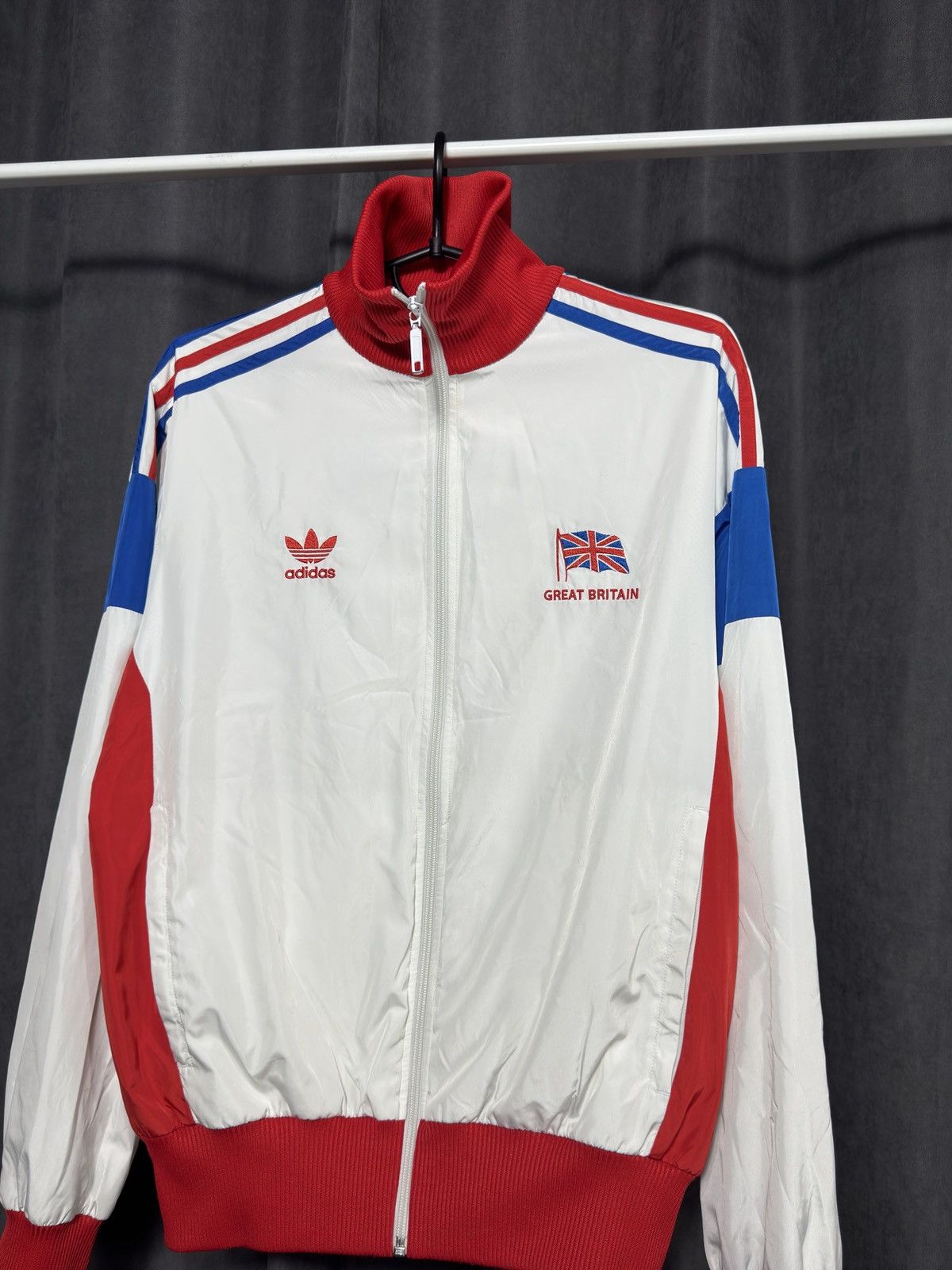 Vintage Adidas Great Britain Retro Track Top Jacket Size US M / EU 48-50 / 2 - 2 Thumbnail