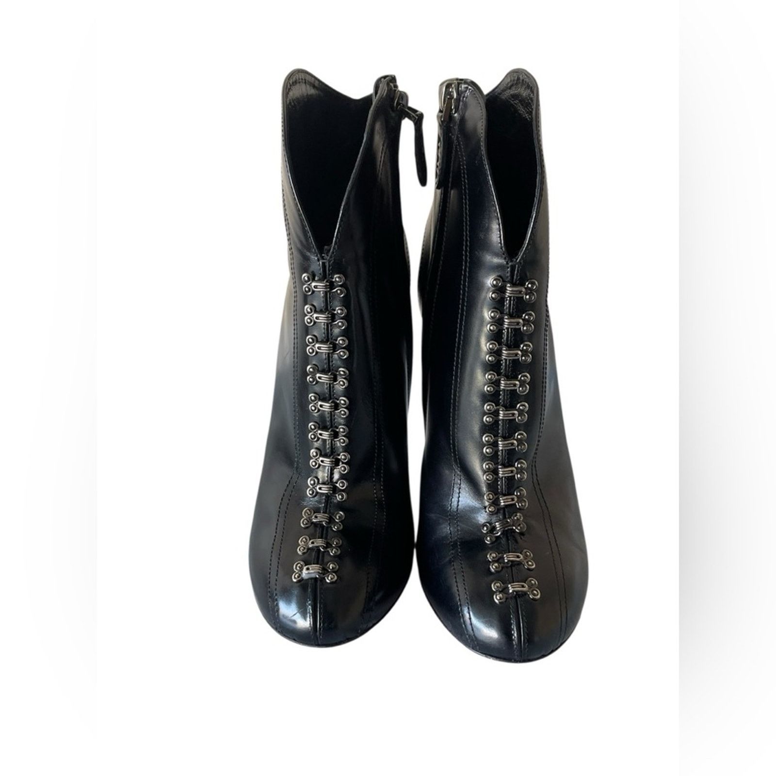 Alaia Alaia embellished black glossed-leather ankle boots IT 39 Size US 8.5 / IT 38.5 - 4 Thumbnail