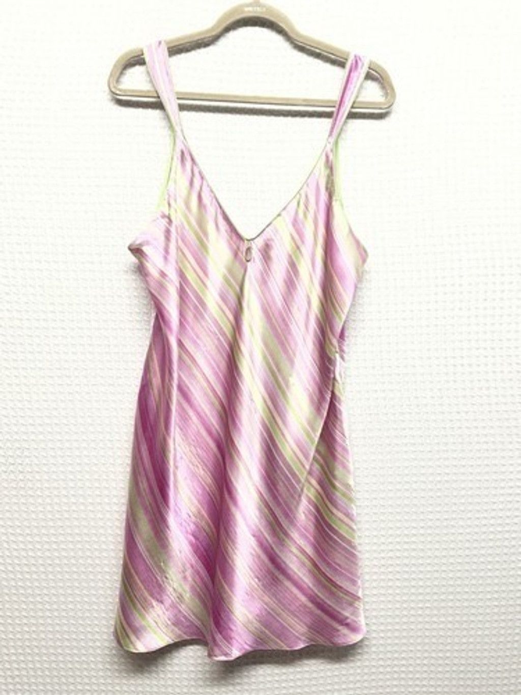 Oscar De La Renta VTG Oscar DeLa Renta Striped Slip Chemise Nightie Women 2XL Size ONE SIZE - 4 Thumbnail
