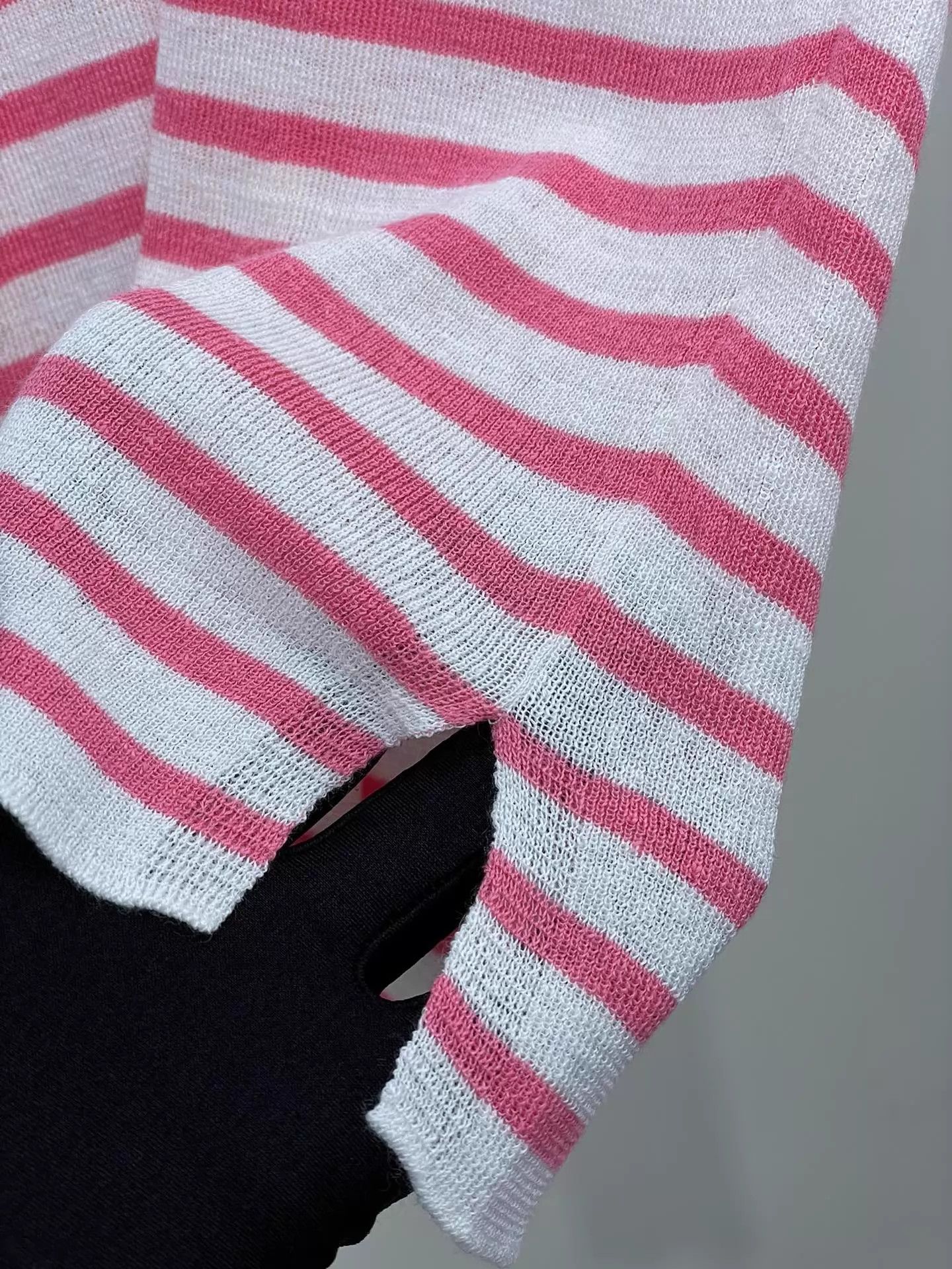 Dior Dior Pink Stripe Navy Collar Knit Top 34 97 New Size XS / US 0-2 / IT 36-38 - 4 Thumbnail