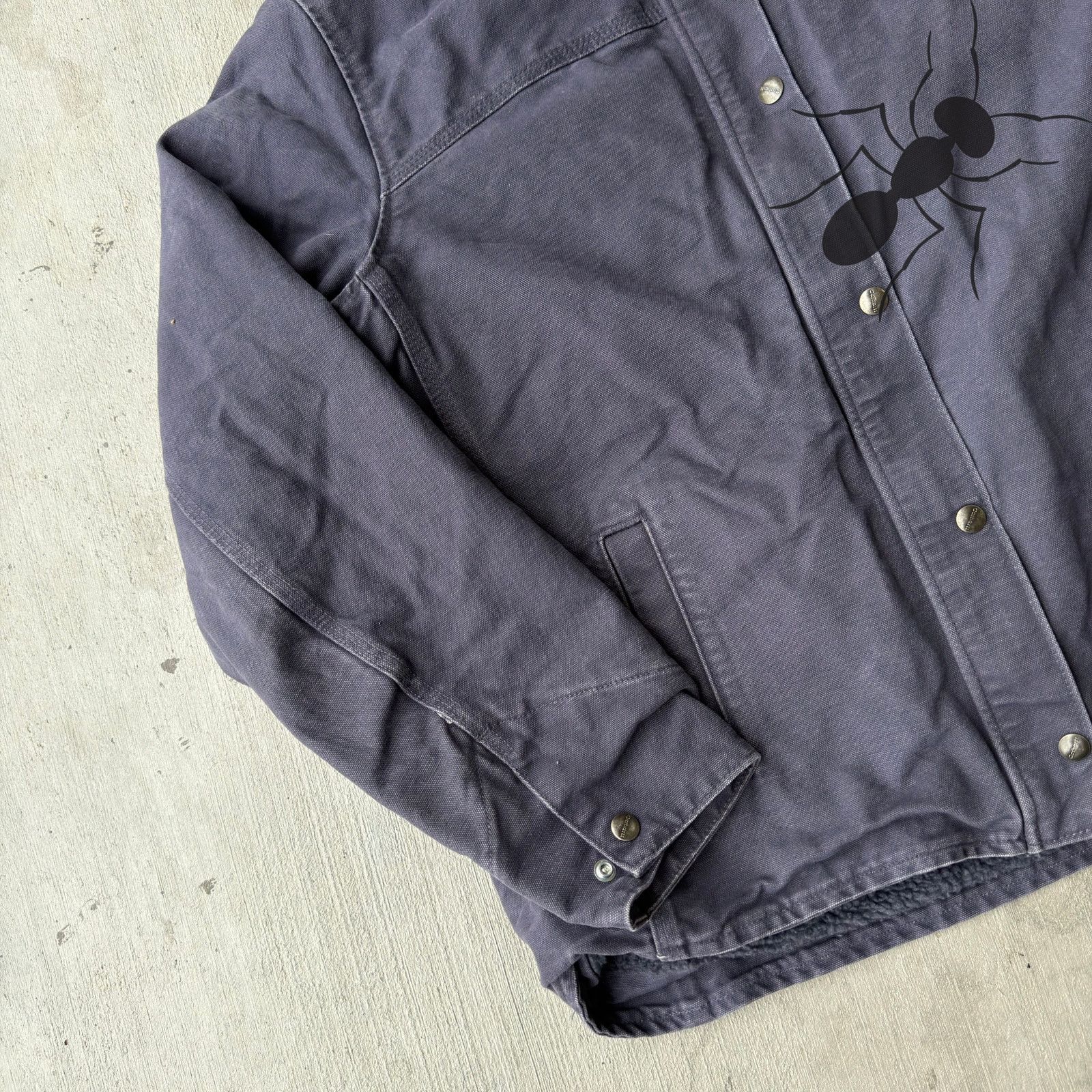 Carhartt × Vintage Carhartt WOMENS purple Sherpa hooded work wear jacket Size US L / EU 52-54 / 3 - 2 Thumbnail
