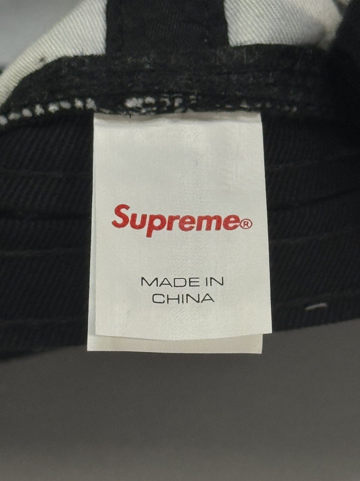 Supreme Supreme Piping 6-Panel Cap Hat Black Size ONE SIZE - 5 Thumbnail