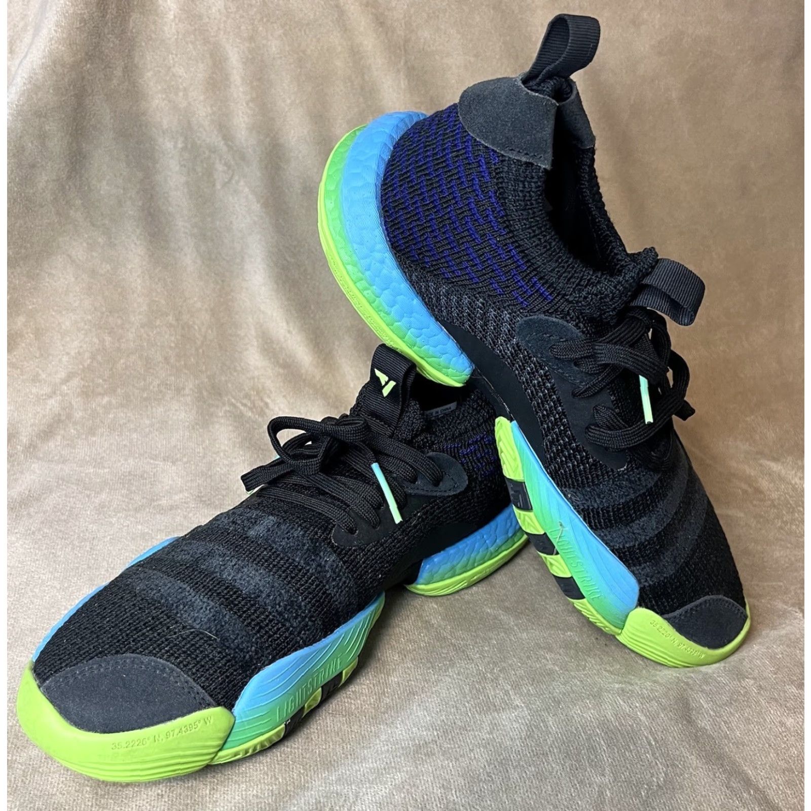 Adidas Adidas Trae Young 2.0 H06473 Black Green Blue Basketball Sneakers Mens Size 8.5 US 8.5 Durable Breathable Sneaker Sports Daywear Footwear Size US 8 / EU 41 - 2 Thumbnail