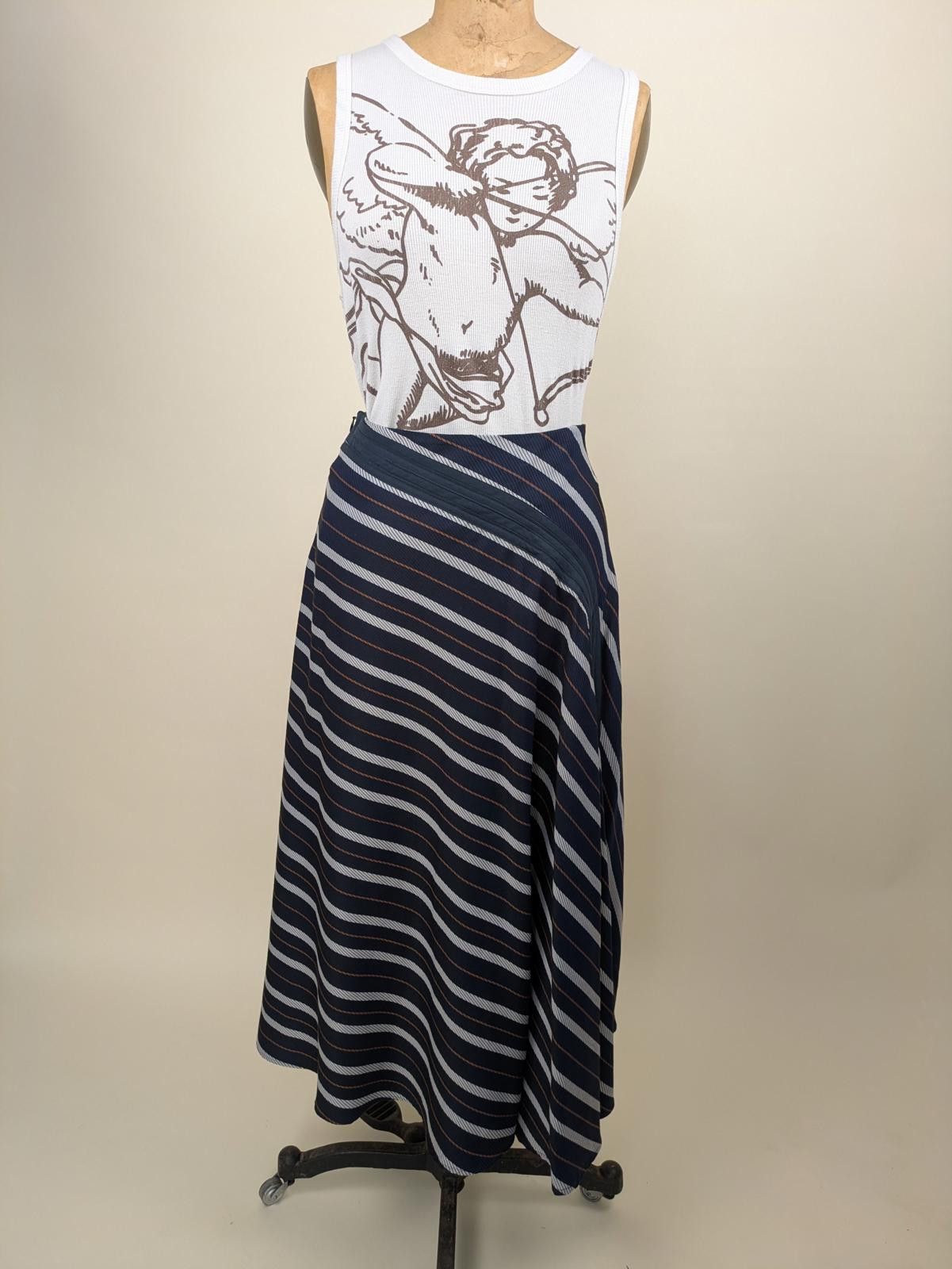 Other palmer//harding navy asymmetric striped skirt Size 28" / US 6 / IT 42 - 1 Thumbnail