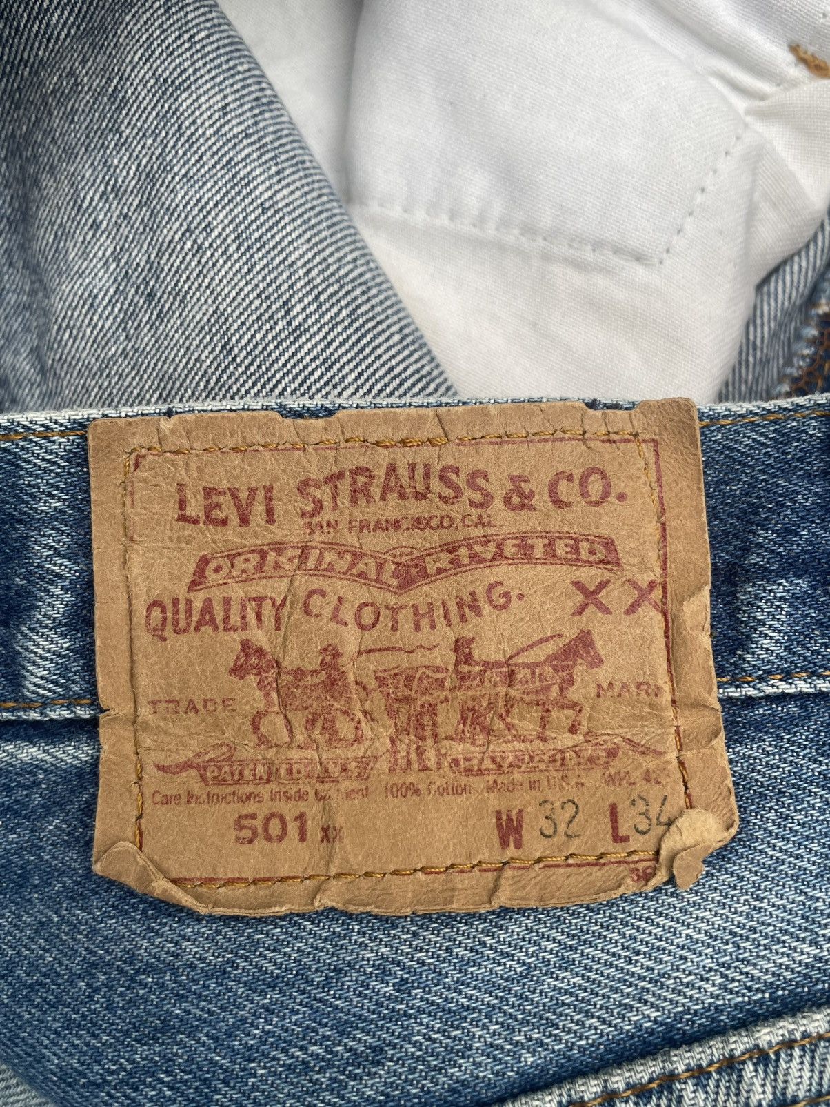 Levi's × Vintage Vintage 1989 Levis 501 XX Distresed Size US 31 - 17 Thumbnail