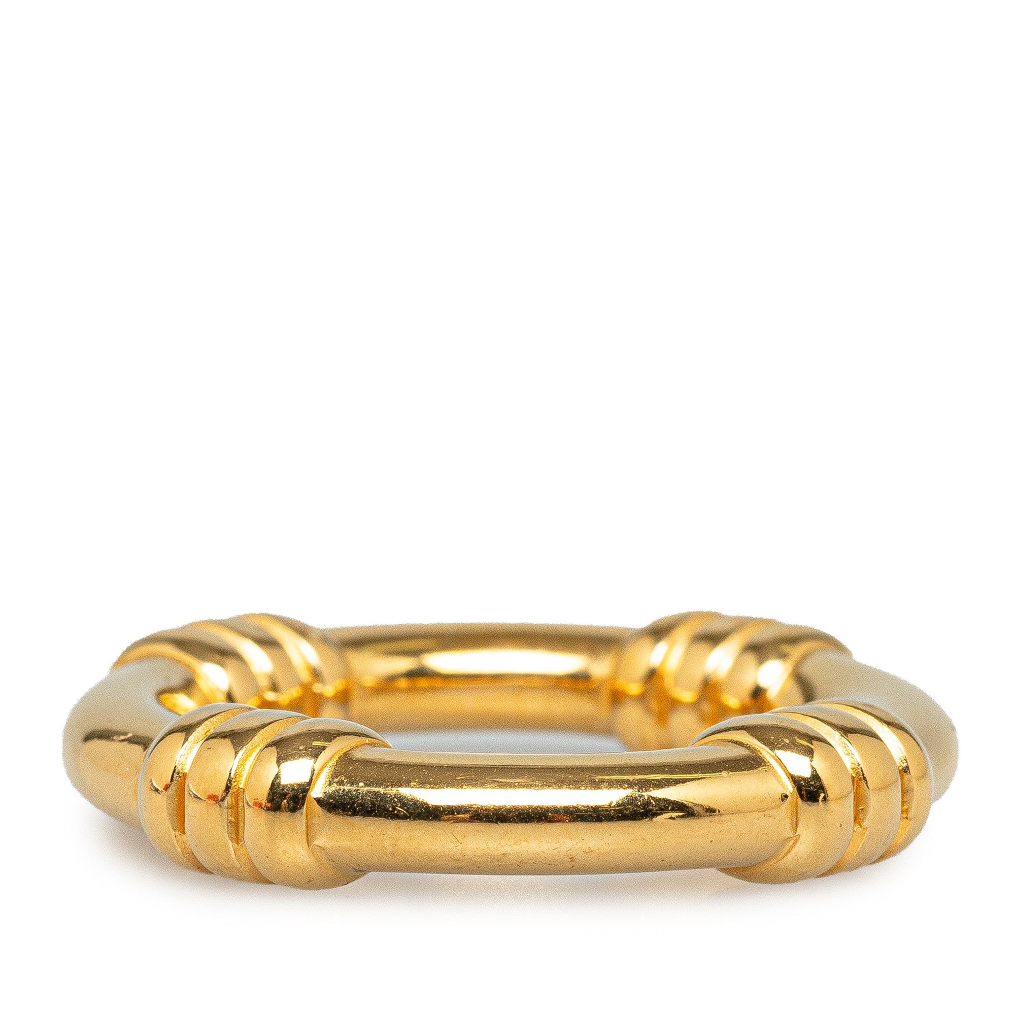 image of Hermes Bouet Scarf Ring in Gold, Women's