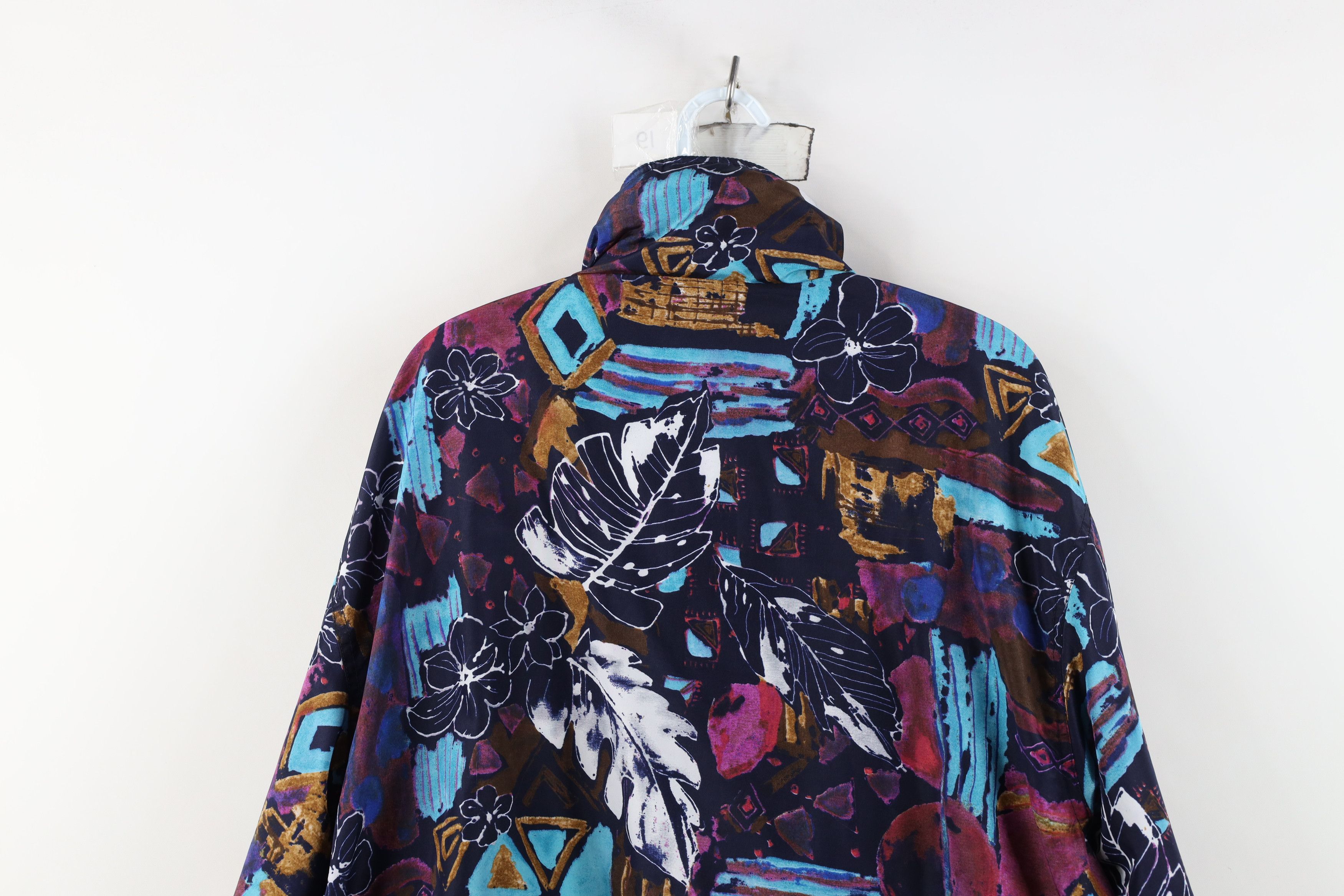 Vintage Vintage 90s Streetwear Flower Lined Windbreaker Jacket Size XL / US 12-14 / IT 48-50 - 11 Thumbnail