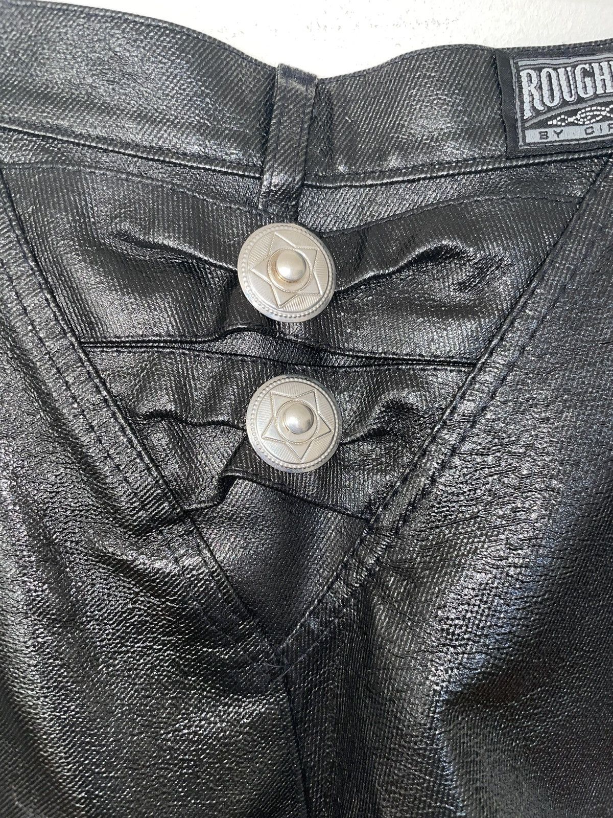 Vintage VINTAGE ROUGH RIDER CIRCLE T FAUX LEATHER WESTERN PANTS Size 28" / US 6 / IT 42 - 6 Thumbnail