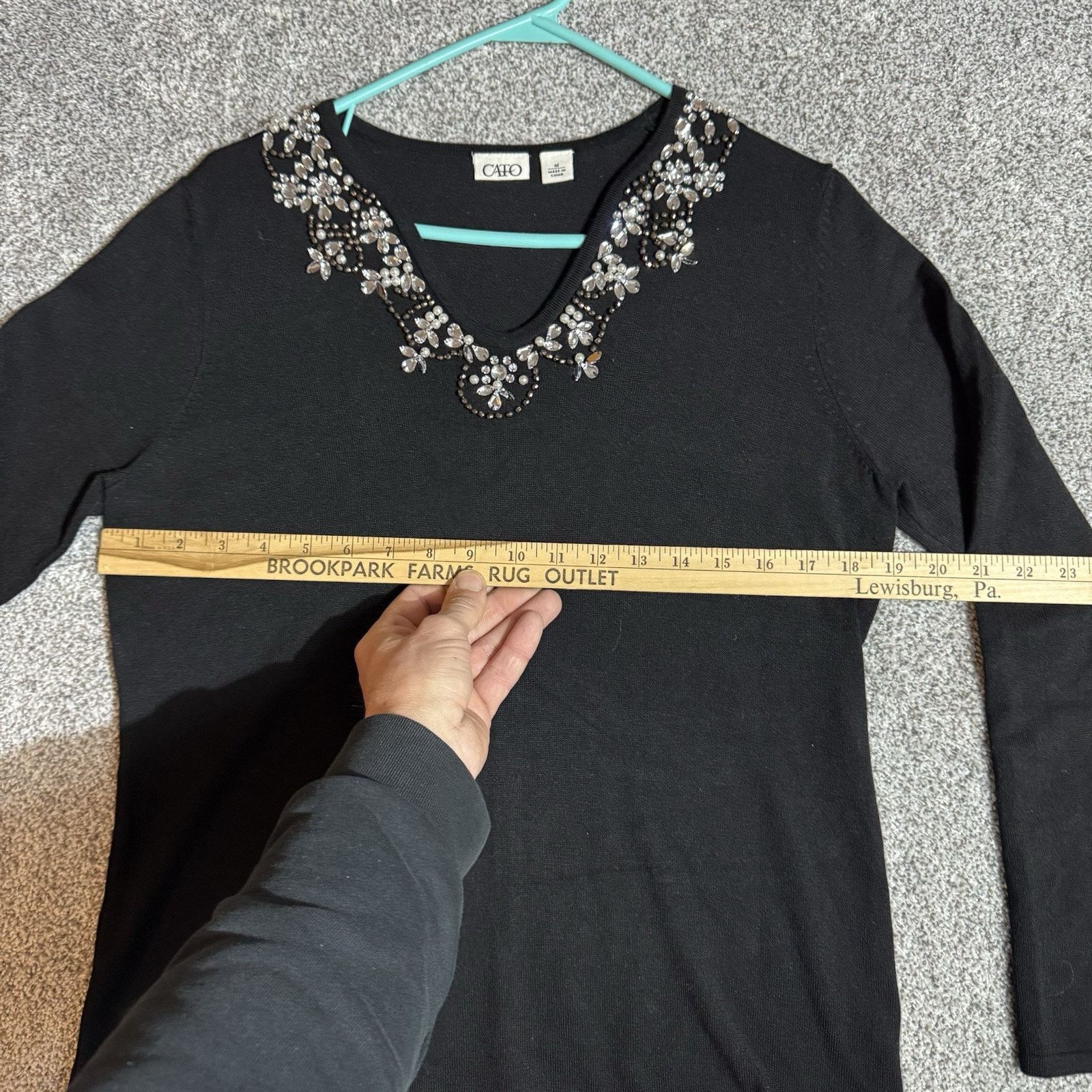 Other Vintage Y2K Top Womens M Beaded Embellished Feminine Chic Size M / US 6-8 / IT 42-44 - 3 Thumbnail