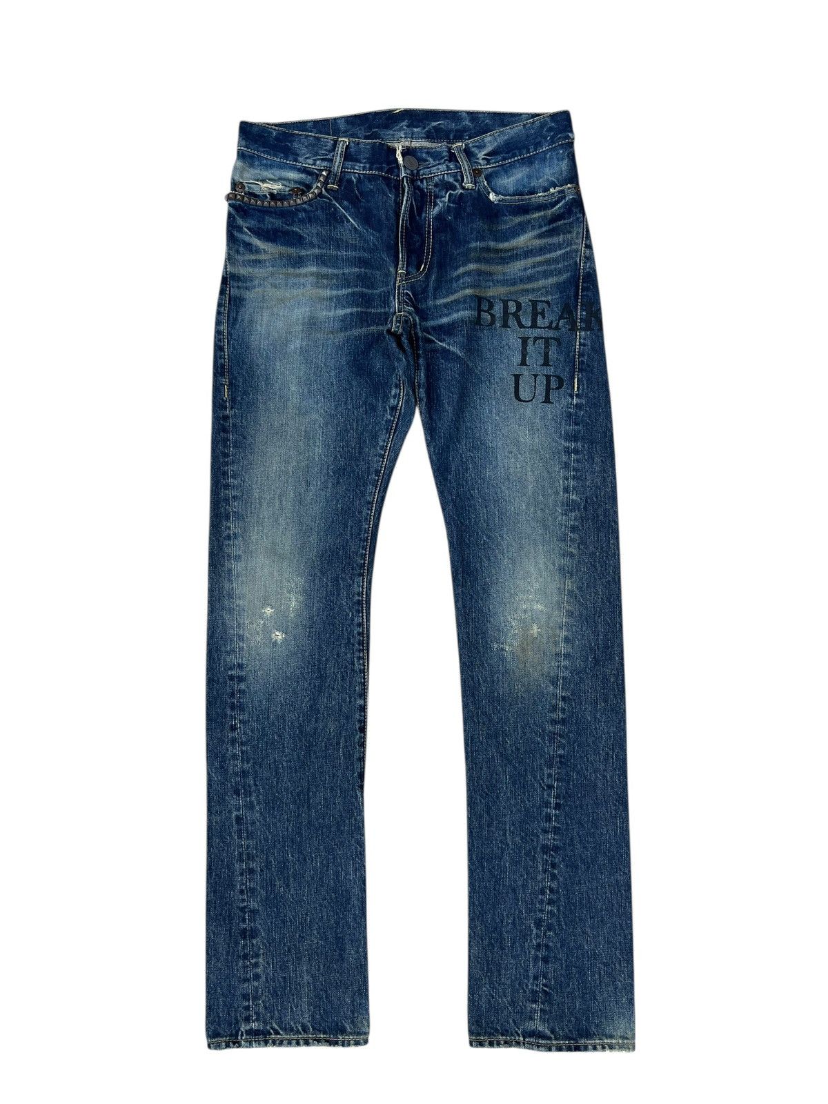 Hysteric Glamour RARE💥 Vintage SAMPLE HG Break it Up Mud Wash Denim Jeans Size US 32 / EU 48 - 1 Thumbnail