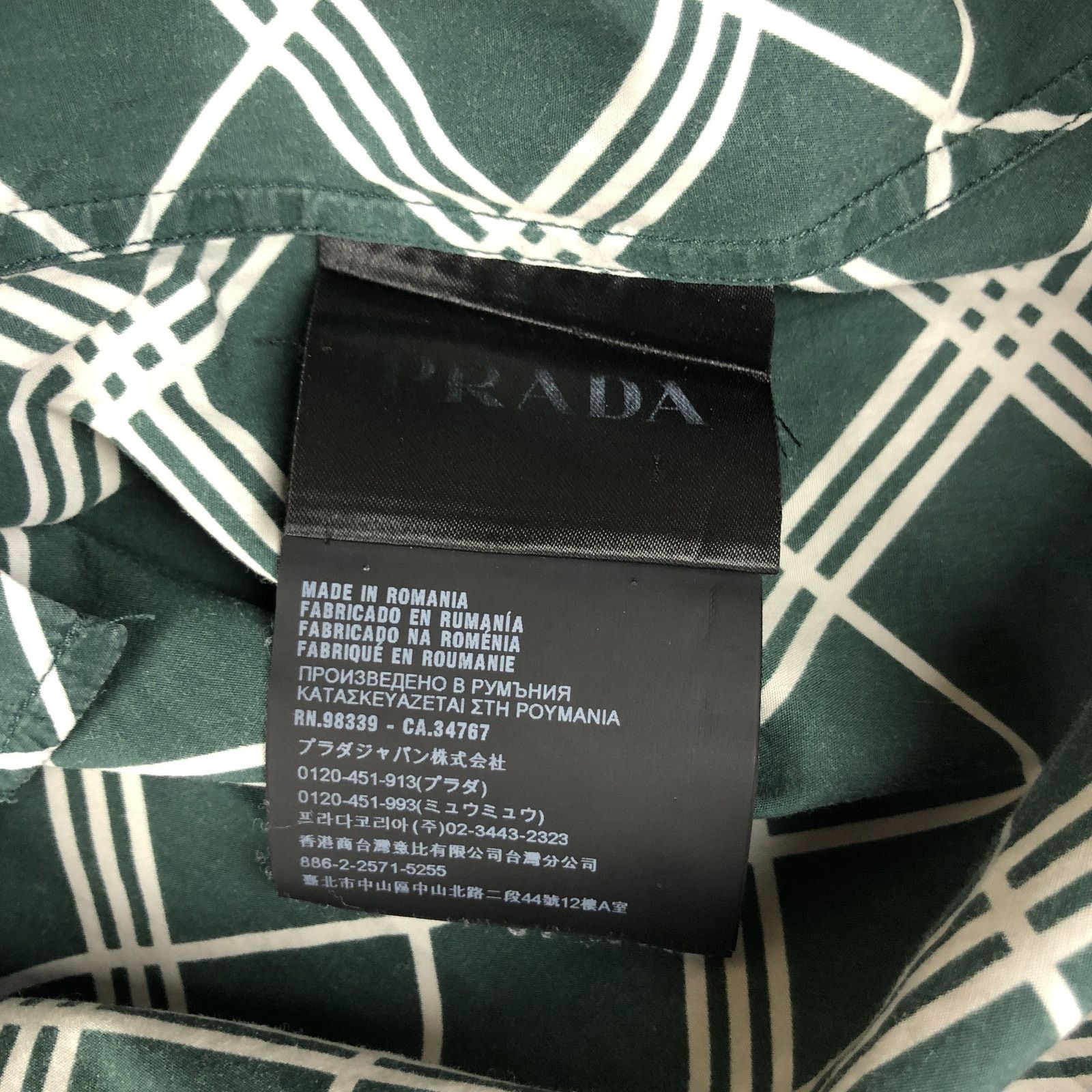 Prada Prada Shirt 2017 Striped Green Summer Size US M / EU 48-50 / 2 - 10 Thumbnail