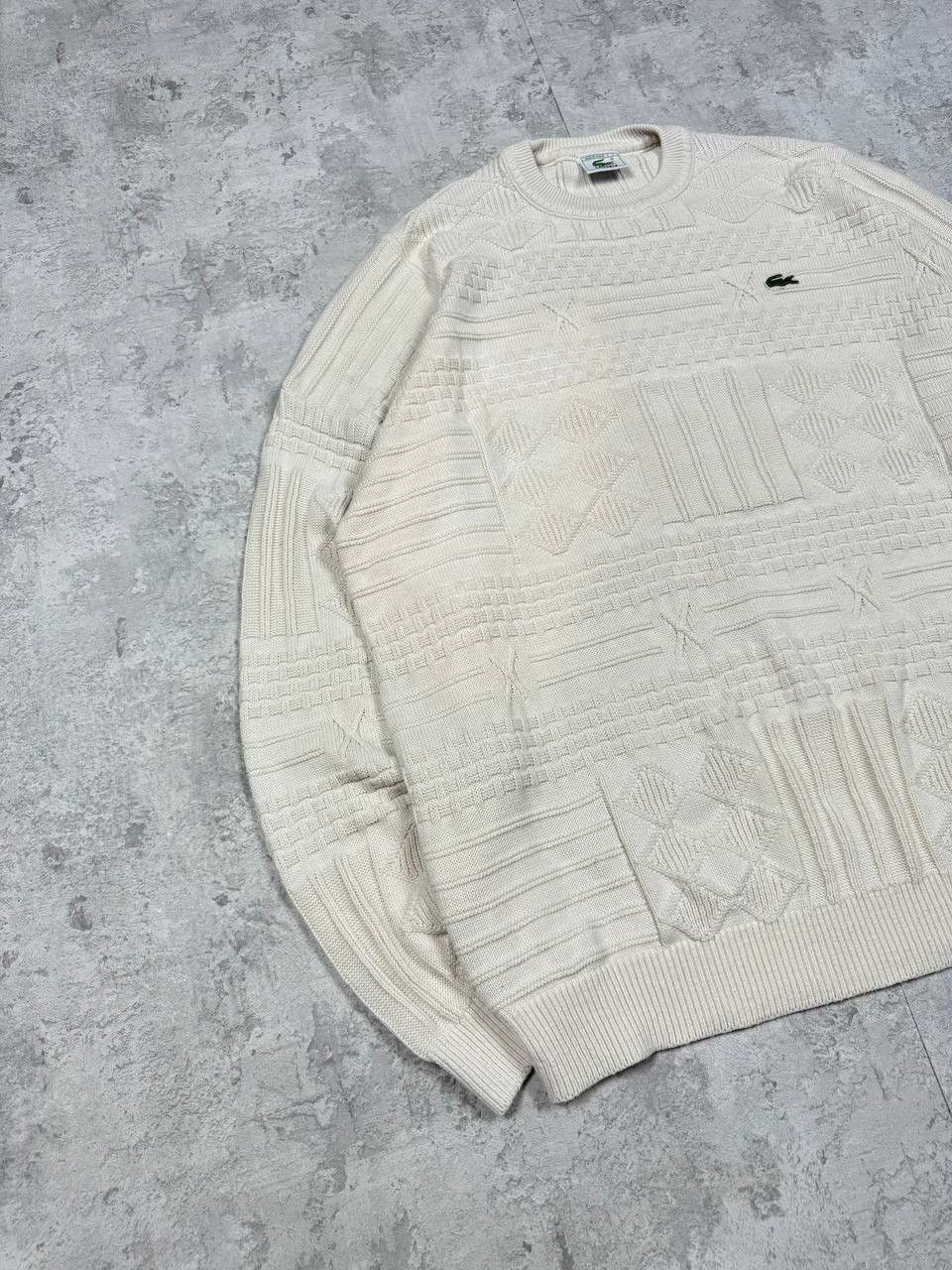 Lacoste Vintage Lacoste White Sweater Size 7 Size US XL / EU 56 / 4 - 2 Thumbnail
