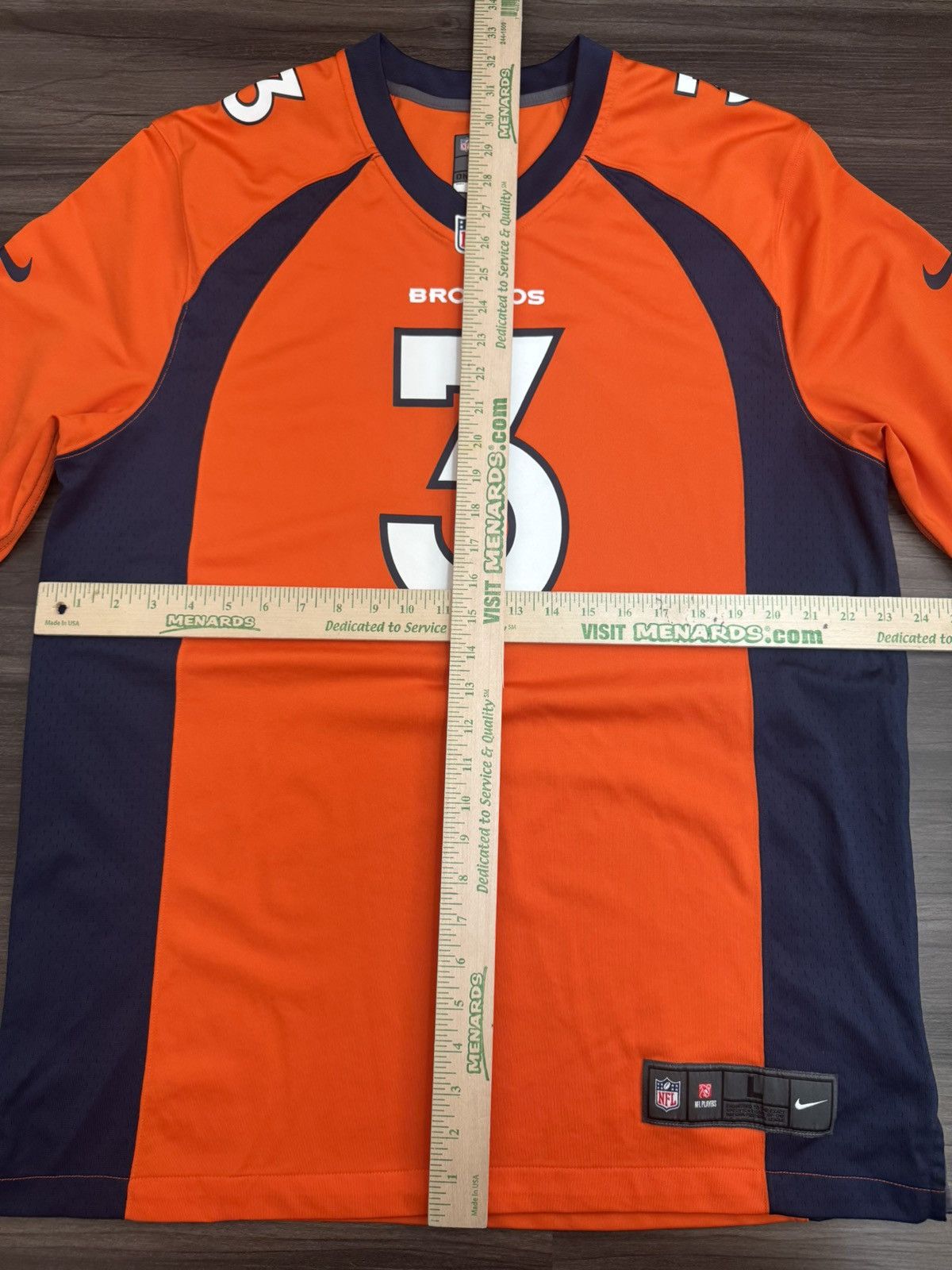 Nike Denver Broncos Russell Wilson #3 NFL On Field Home Jersey Size US L / EU 52-54 / 3 - 6 Thumbnail