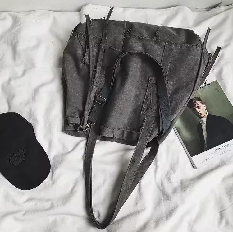 Japanese Brand Streetwear Style Canvas Shoulder Bag Size ONE SIZE - 3 Thumbnail