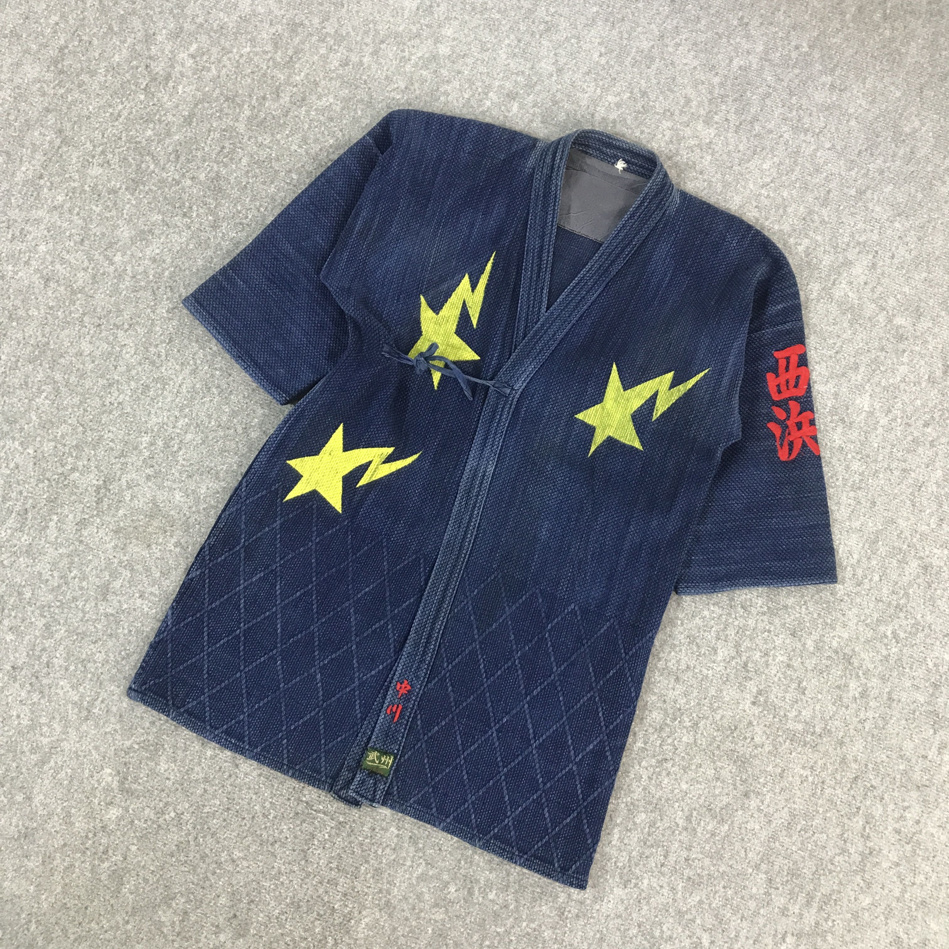 Japanese Brand KIMONO BLUE INDIGO CARDIGAN JAPAN JACKET Size US L / EU 52-54 / 3 - 5 Thumbnail