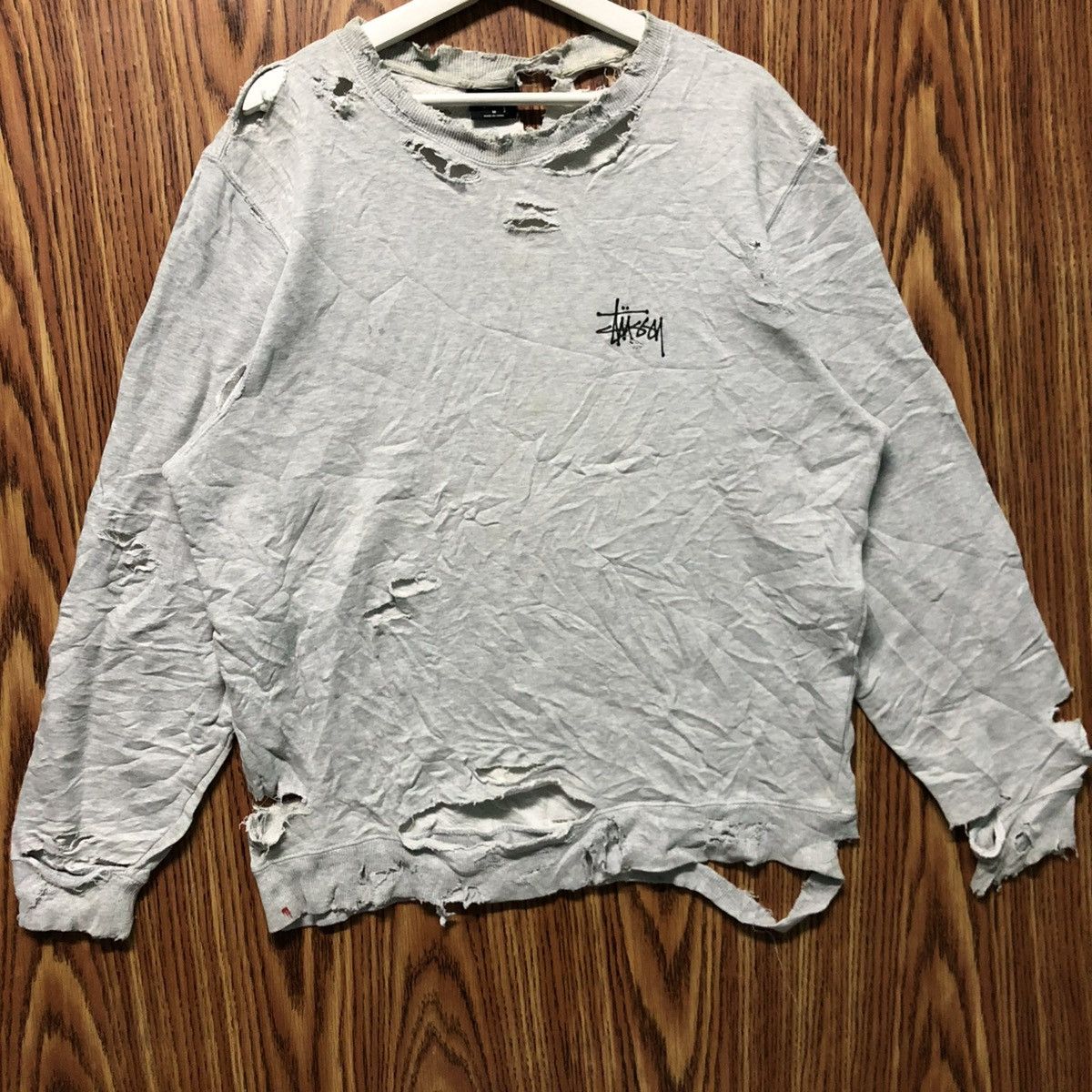 Stussy Vintage Stussy Distressed Sweatshirt Crewneck Size US M / EU 48-50 / 2 - 6 Thumbnail