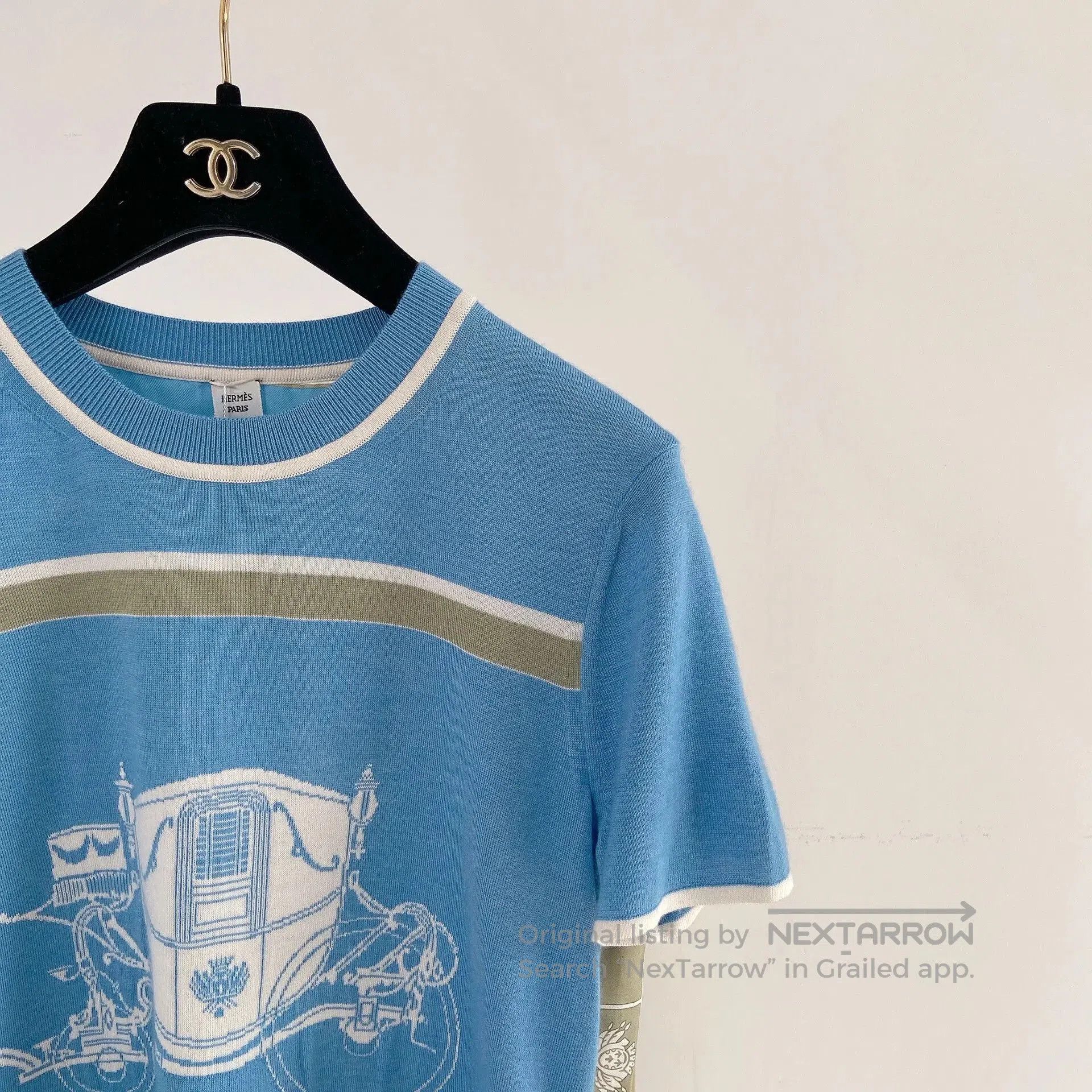 Hermes Hermes Silk Knit Panel T-shirt Size 36. Size XS / US 0-2 / IT 36-38 - 4 Thumbnail