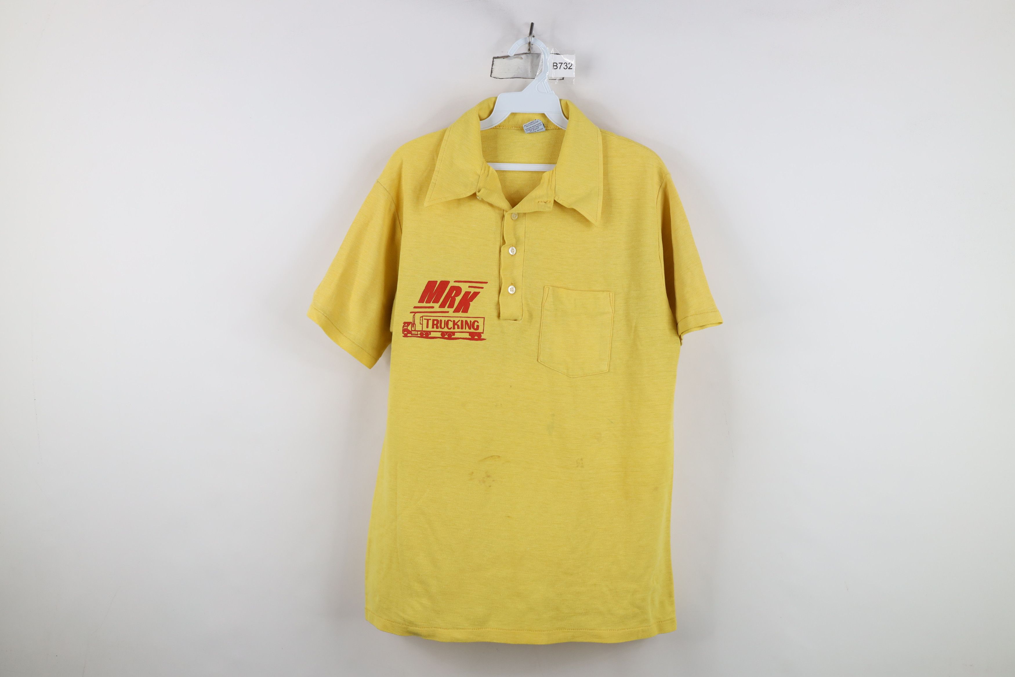 Vintage Vintage 70s Streetwear MRK Trucking Collared Knit Polo USA Size US XL / EU 56 / 4 - 1 Thumbnail