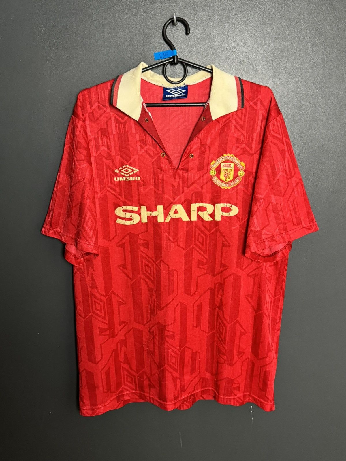 Umbro Manchester United 92/94 Home Football Jersey T-Shirt Size US L / EU 52-54 / 3 - 1 Thumbnail